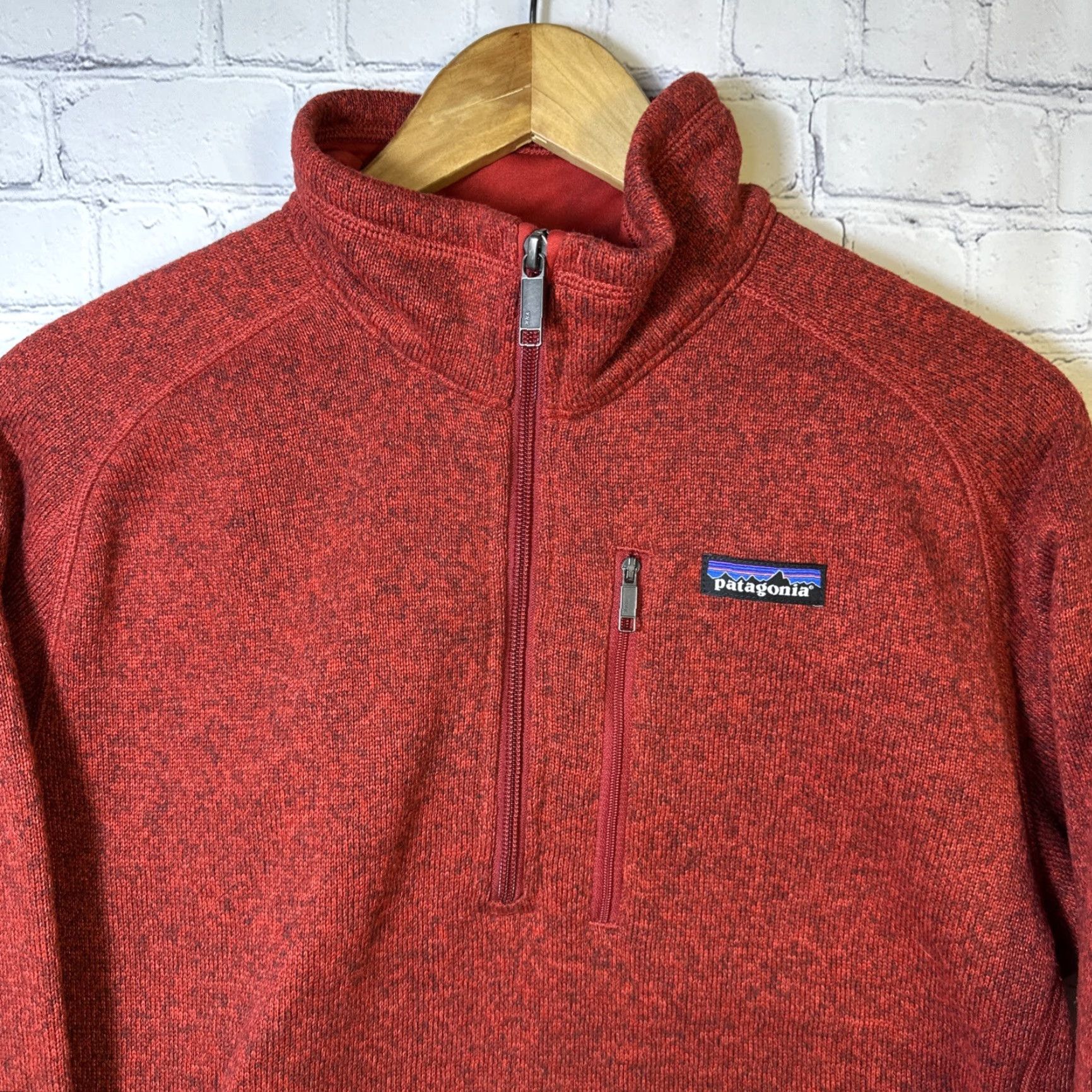 Patagonia Patagonia Sweatshirt Mens Medium Red 1/4 Zip Fleece Pullover Better Sweater Mock Neck Long Sleeve Logo Zipper Pockets Outdoor Hiking Walking Size US M / EU 48-50 / 2 - 2 Thumbnail