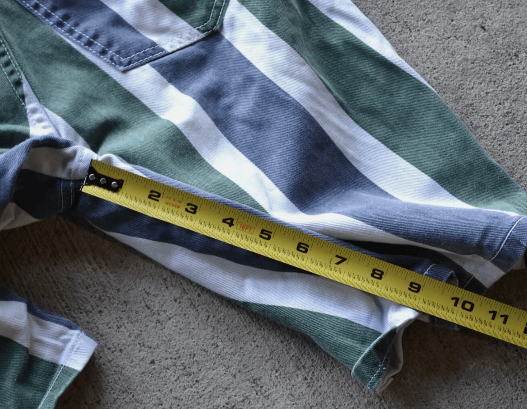 Vintage basic blues Iou shorts striped size 9 Size 32" / US 10 / IT 46 - 6 Thumbnail