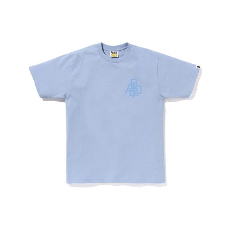 image of Bape Pigment Bape Logo Tee in Blue, Men's (Size 2XL)