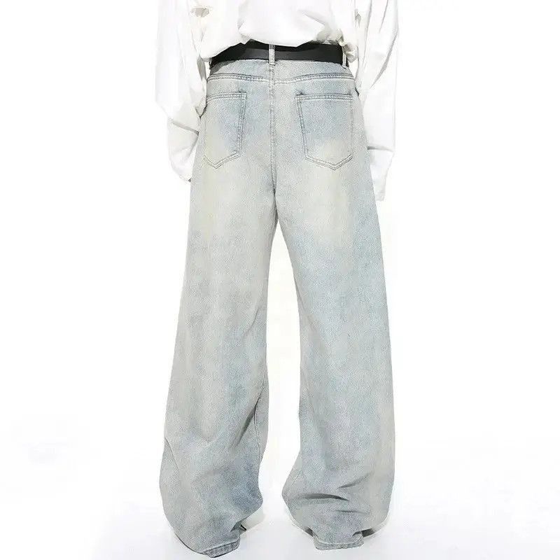 Japanese Brand Light style washed blue baggy jeans Size US 34 / EU 50 - 5 Thumbnail