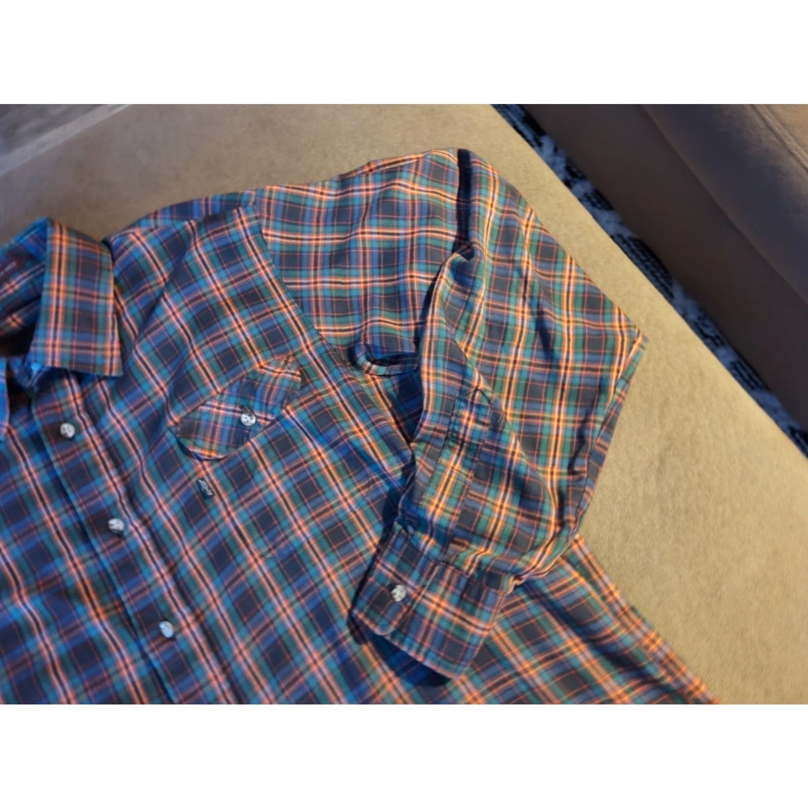 Levi's VTG Levi’s 80s Plaid Action Shirt Long Sleeve Size L Green/Red Made In USA Size US L / EU 52-54 / 3 - 3 Thumbnail