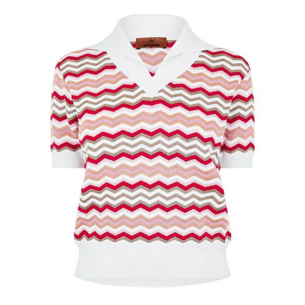 Missoni o1g2r1mq1124 V Neck Knit Top Sweater in Multicolor Size M / US 6-8 / IT 42-44 - 1 Thumbnail