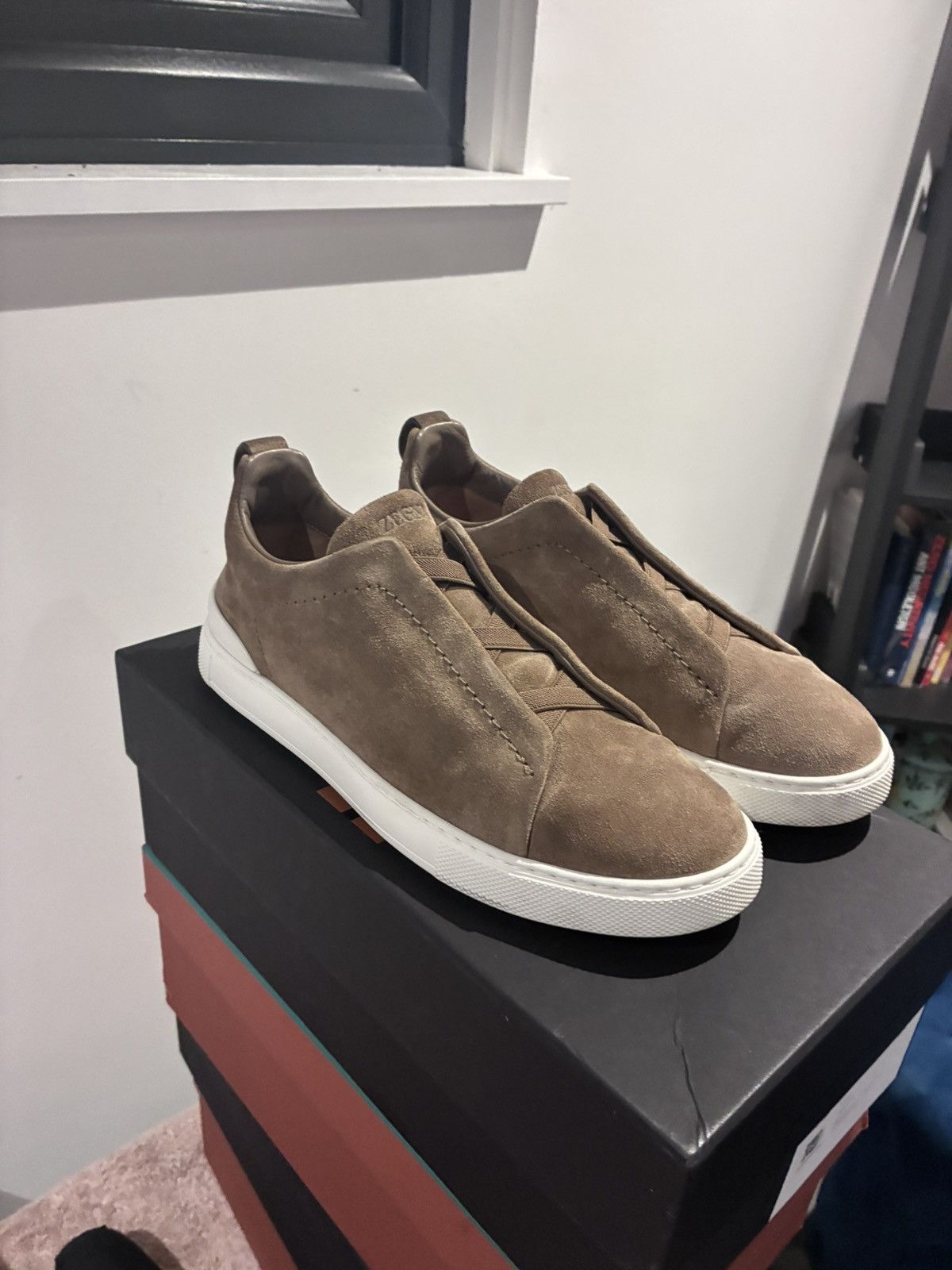 Ermenegildo Zegna Zegna brown triple stitch uk 7 eu 41 Size US 8 / EU 41 - 1 Thumbnail