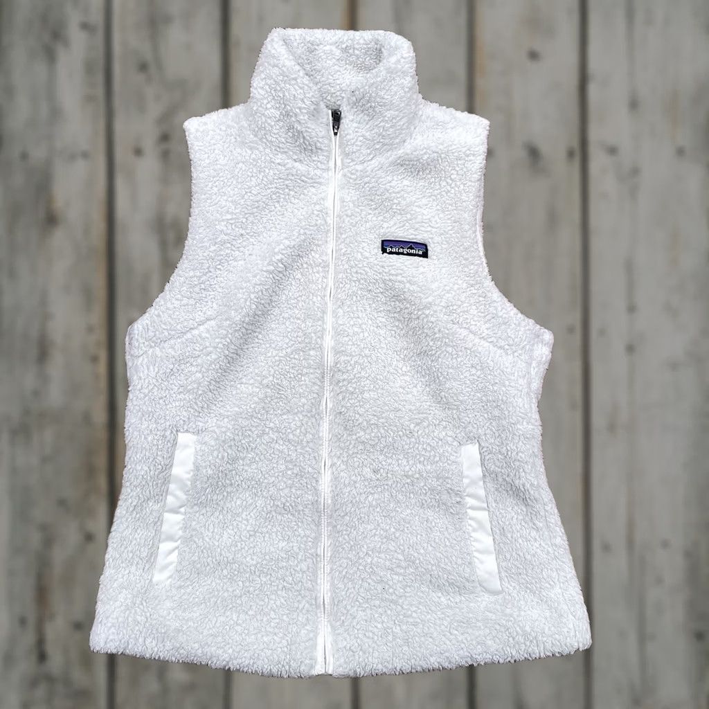 Patagonia Patagonia Jacket Vest Full Zip Womens Los Gatos S White Fleece Birch 21.5in 17in Pit to Pit Regular Size Small Size S / US 4 / IT 40 - 1 Thumbnail