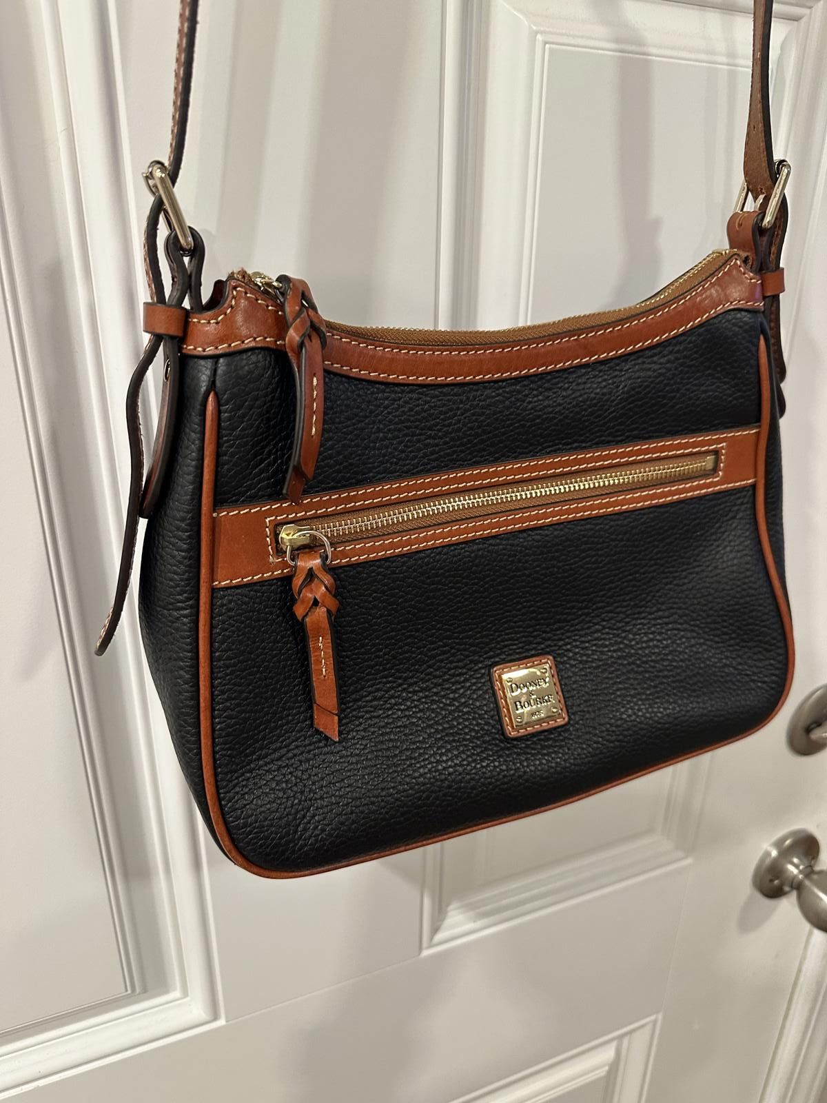 Dooney & Bourke Dooney Bourke Black Presley Pebbled Leather Shoulder Bag Size ONE SIZE - 1 Thumbnail