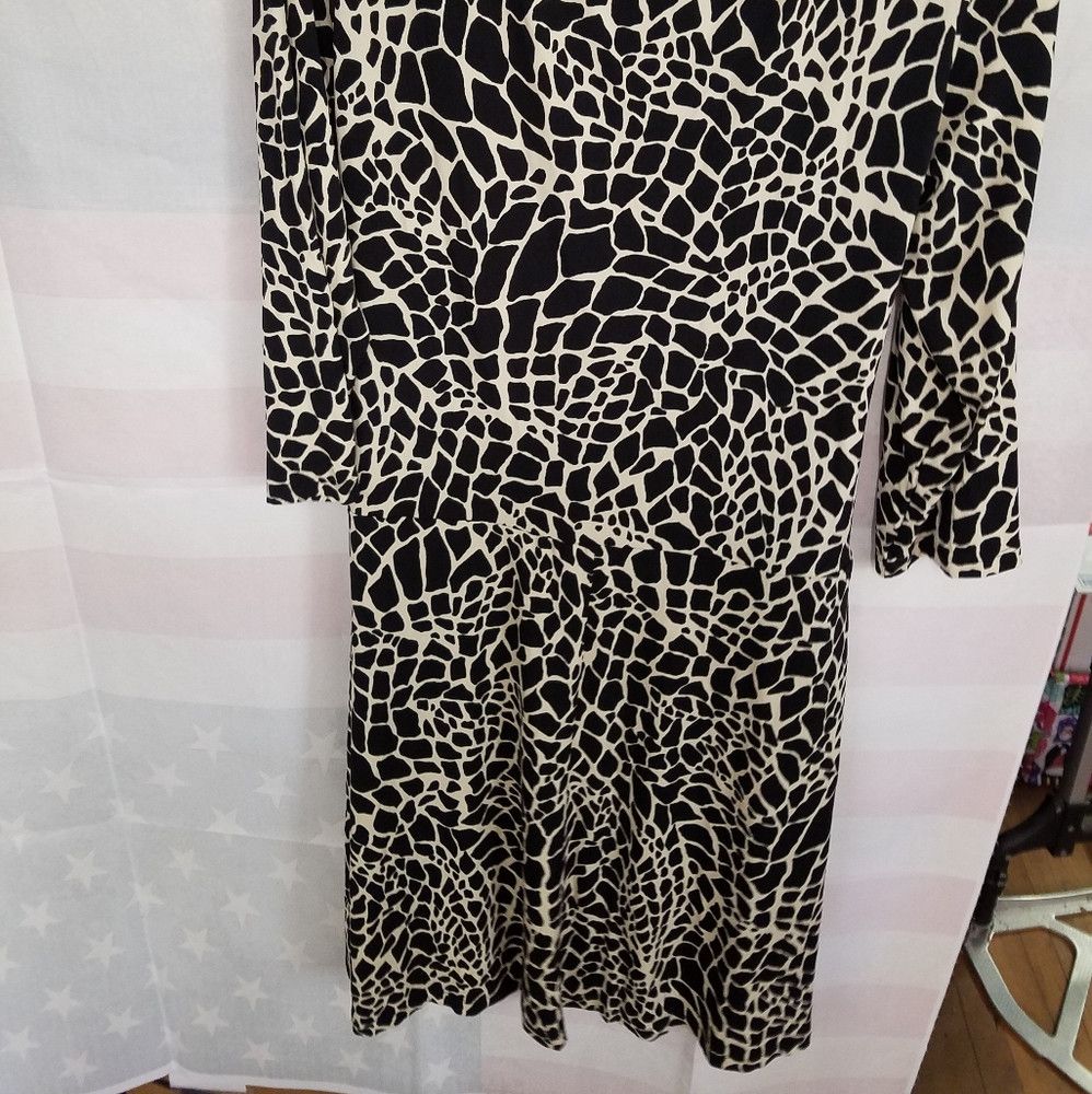 Other Enfocus Studio 16 Black Animal Print 3/4 Sleeve Size XXL / US 16-18 / IT 52-54 - 5 Thumbnail