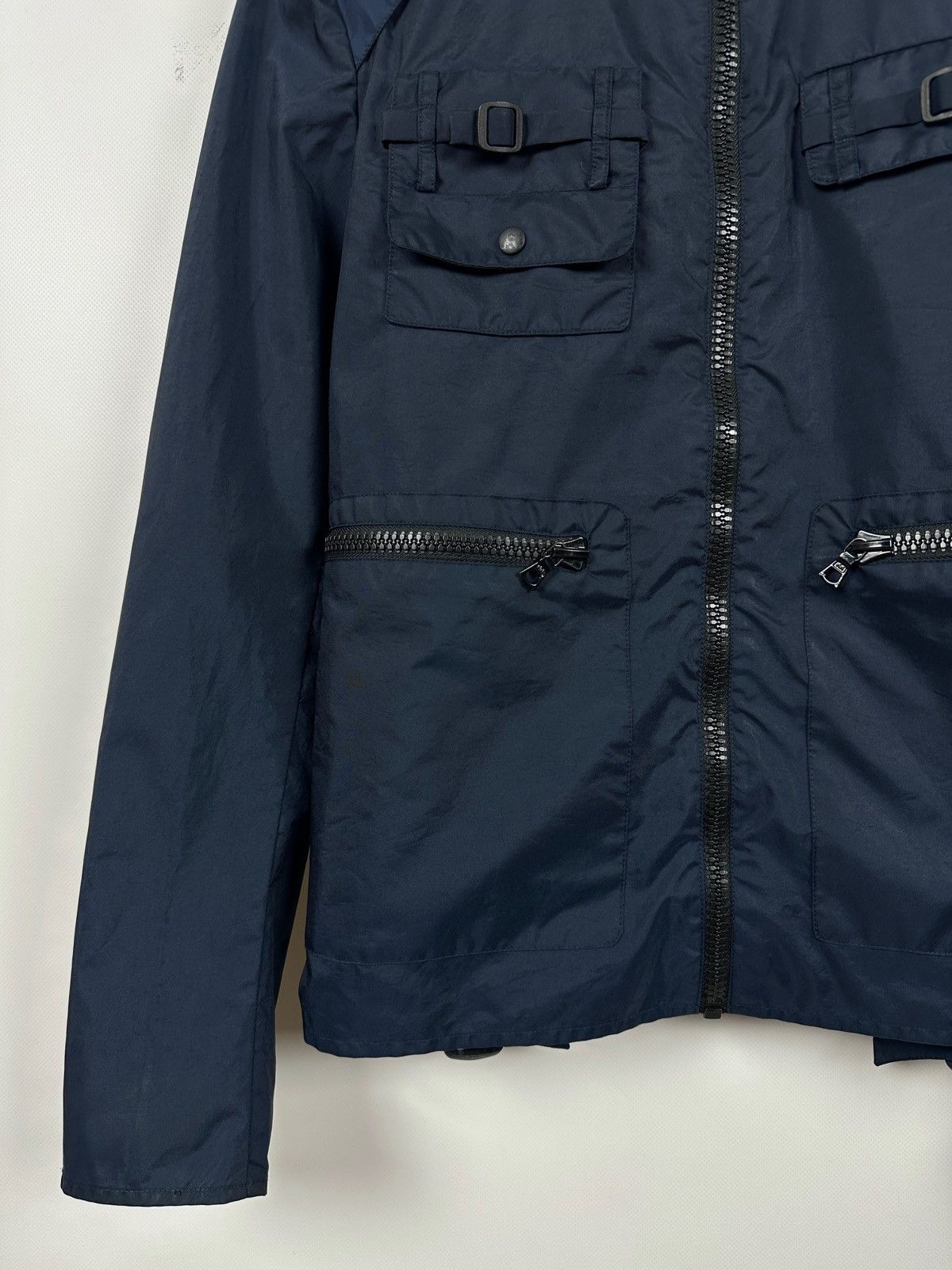 Miu Miu 1999 Vintage Miu Miu Navy Nylon Archive Cargo Utility Jacket Size US M / EU 48-50 / 2 - 9 Thumbnail