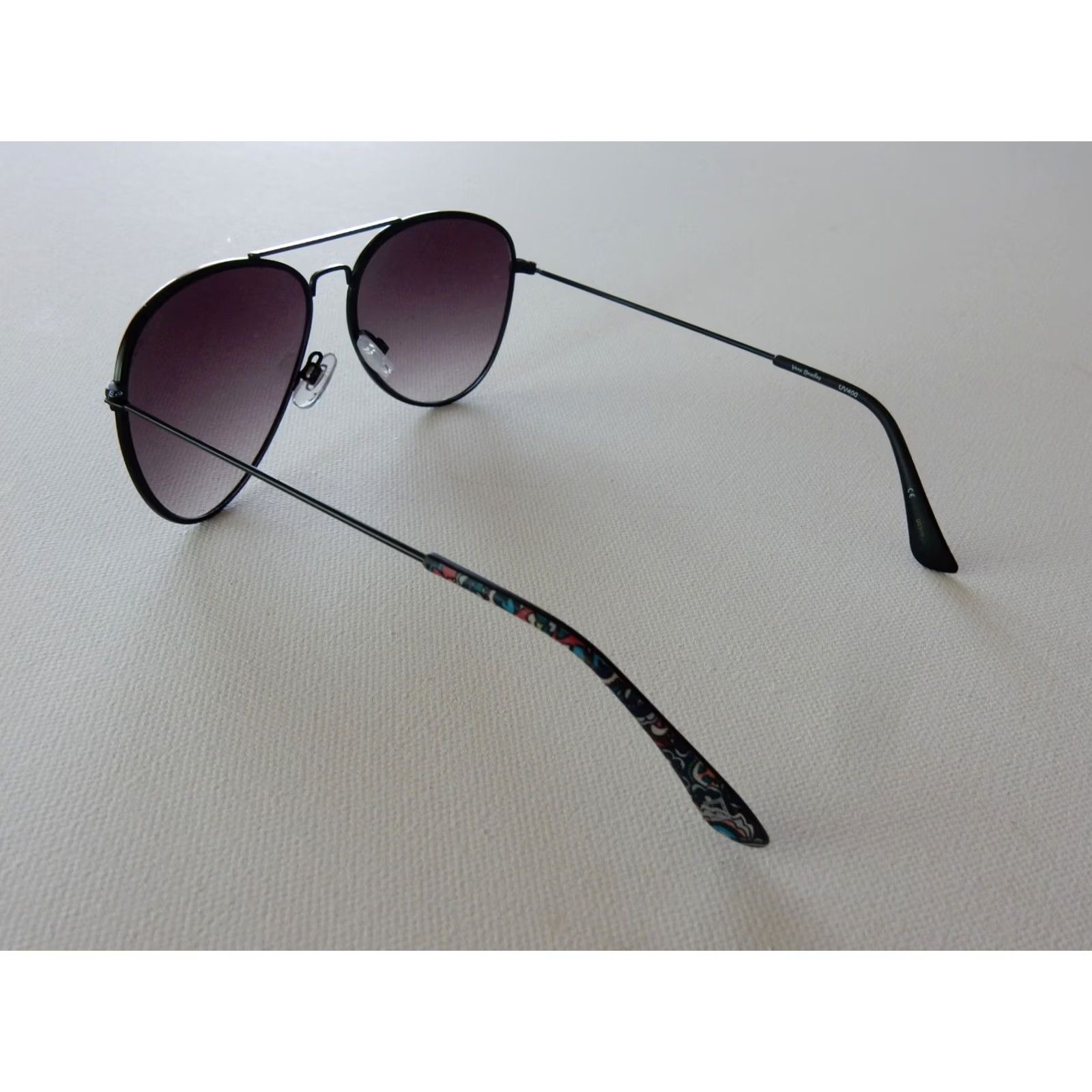 Vera Wang Vera Wang Sunglasses HYP Dot Haymarket Paisley Aviator Womens Black 90s (not applicable) Size ONE SIZE - 3 Thumbnail