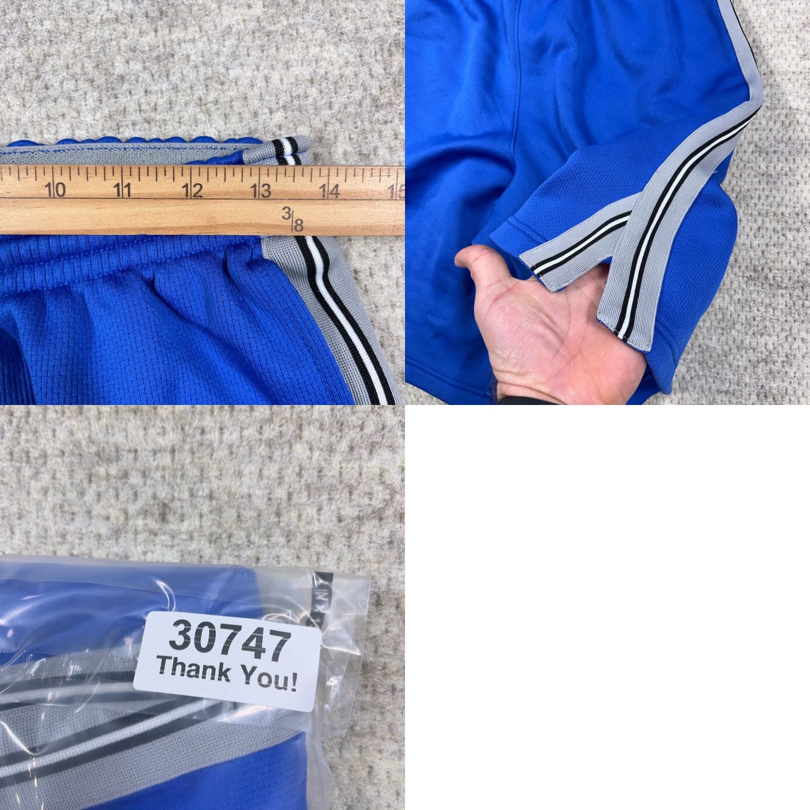Nike VINTAGE Nike Basketball Shorts Men L Blue Gray Baggy Jock Gym Run 2000s Size US 33 - 8 Thumbnail