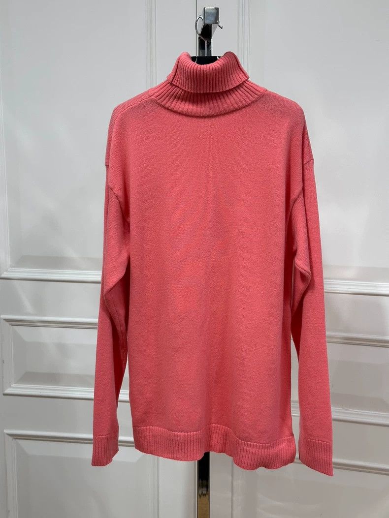Loewe LOEWE Pink wool high collar knit sweater Size M / US 6-8 / IT 42-44 - 3 Thumbnail