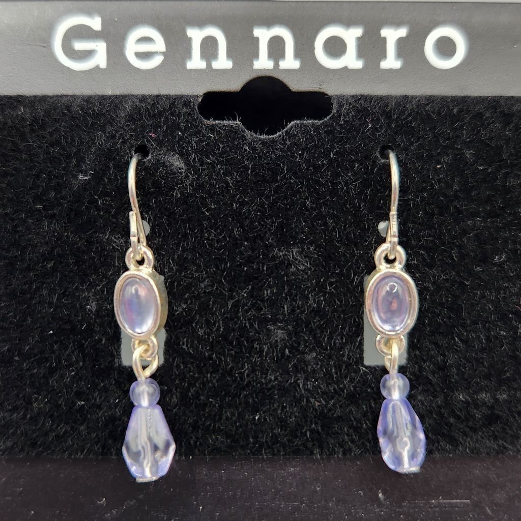Designer Gennaro Dangling Earrings Blue Gray Size ONE SIZE - 2 Thumbnail