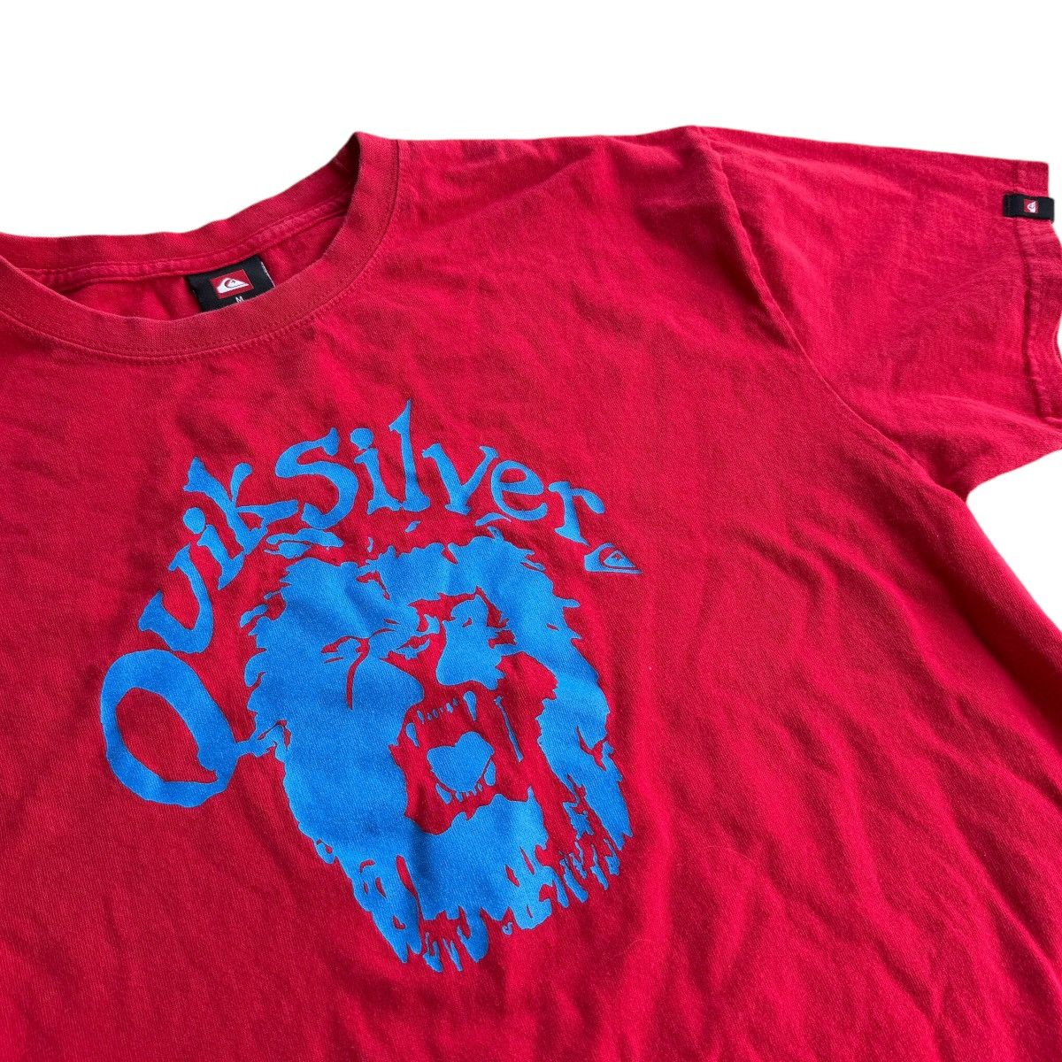Billabong × Quiksilver × Vintage RARE 90s Lion Roar Quiksilver Graphic Vintage Tee Shirt Size US M / EU 48-50 / 2 - 1 Thumbnail