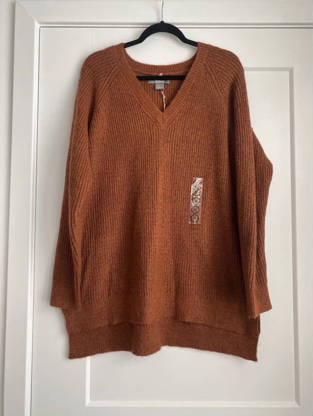 Other Natural Reflections Burnt Orange Pullover Knit Sweater NEW Size XL / US 12-14 / IT 48-50 - 4 Thumbnail
