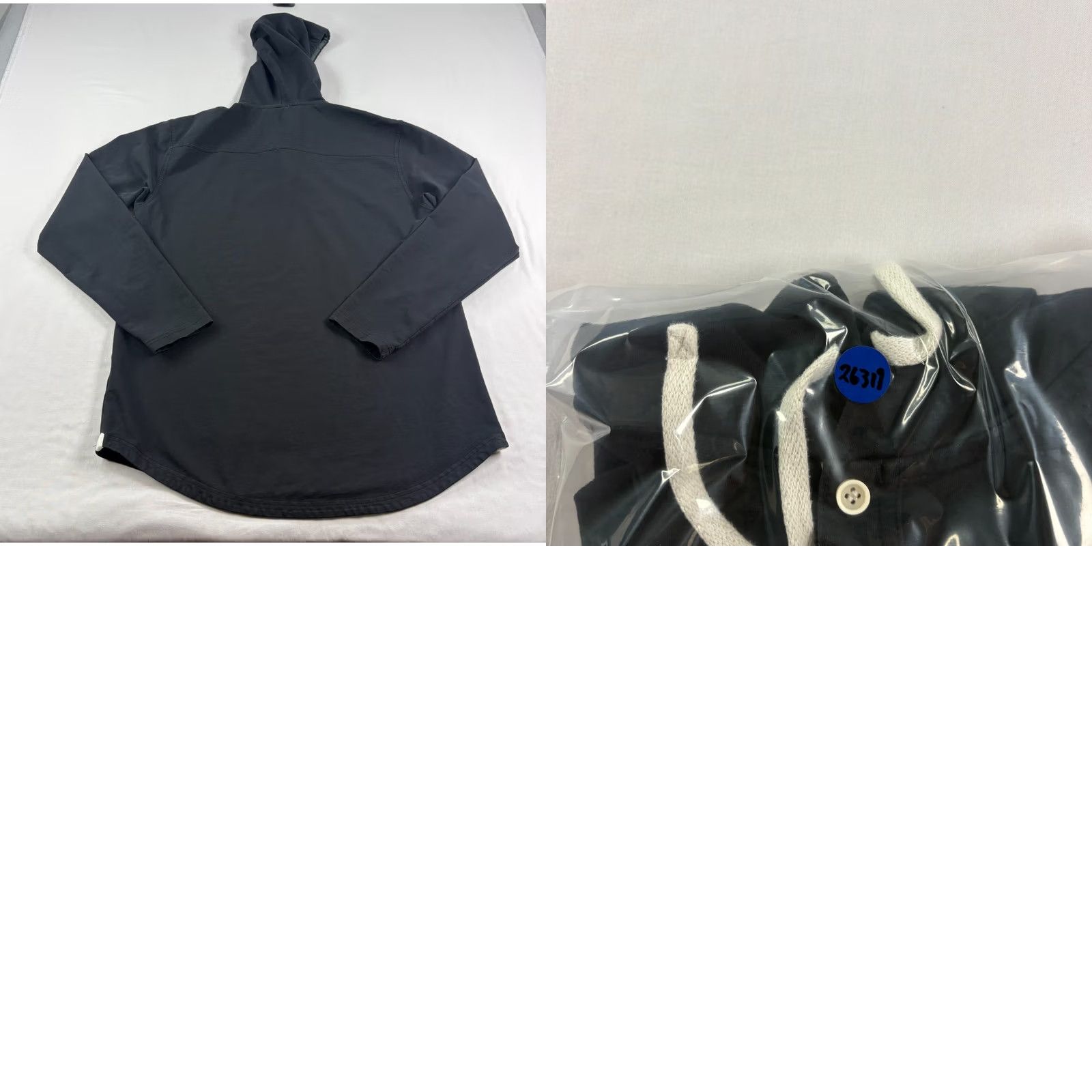 Vintage BYLT Performance Hoodie Henley Stretch Pullover Mens Large Black Hooded Drop Cut Button Shirt Size US L / EU 52-54 / 3 - 8 Thumbnail