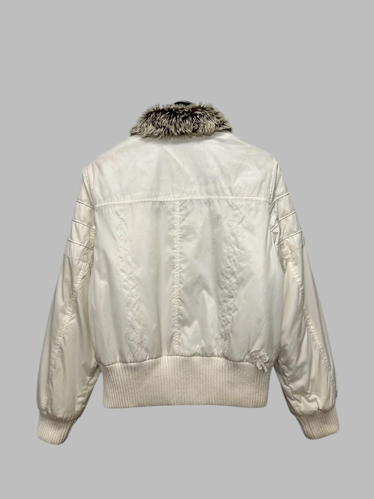 Hysteric Glamour Vintage White Jacket Fur Hood Y2K Utility Cropped Style Size M / US 6-8 / IT 42-44 - 7 Thumbnail