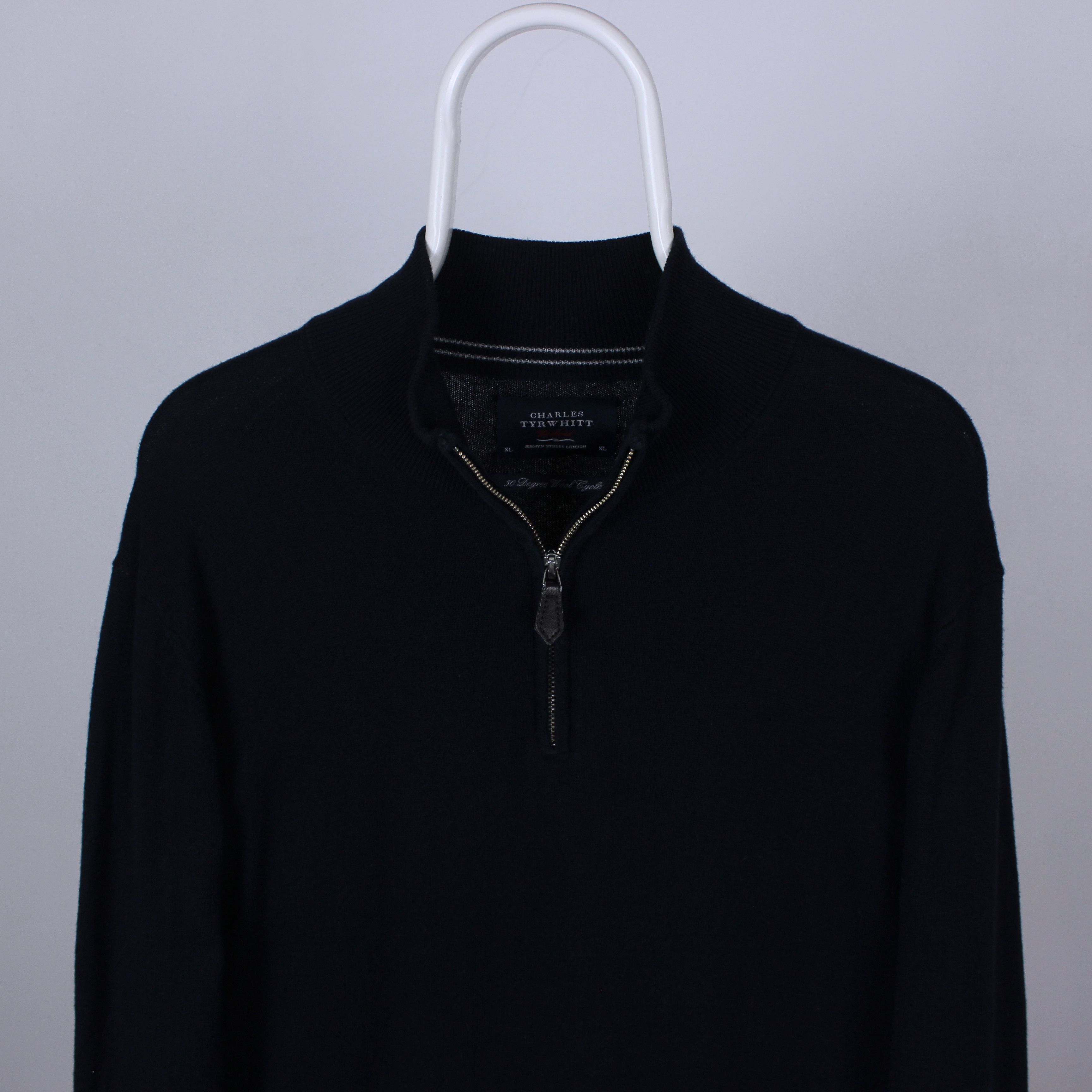 Charles Tyrwhitt Charles Tyrwhitt jumper sweater zip 3/4 L XL Blue cashmere Size US XL / EU 56 / 4 - 7 Thumbnail