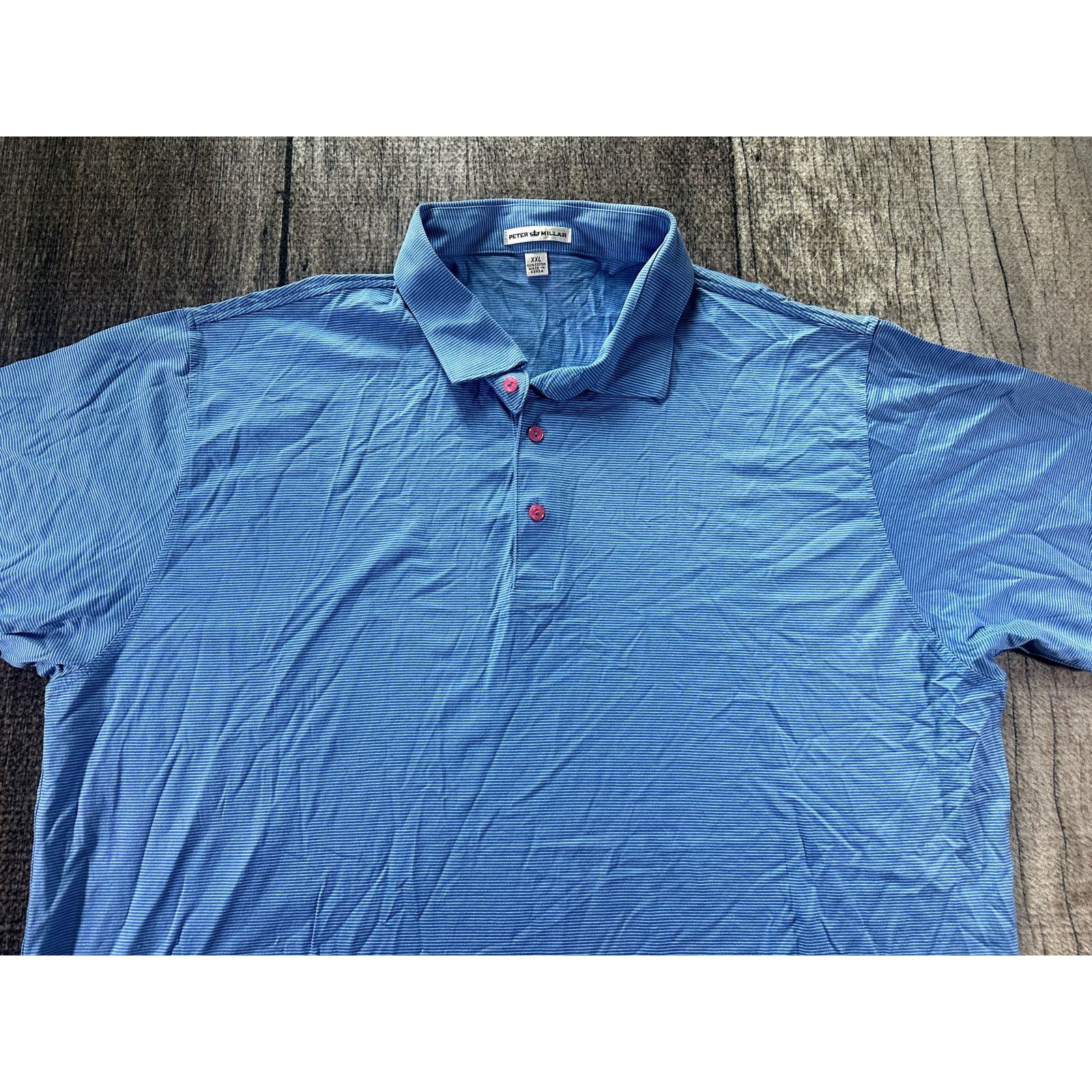 Peter Millar Peter Millar Polo Light Blue Striped Pink Button Shirt XXL Size US XXL / EU 58 / 5 - 2 Thumbnail