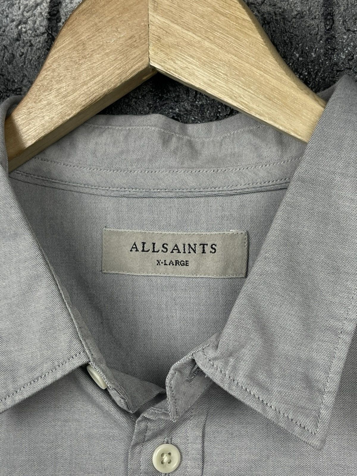 Allsaints Allsaints Grey Cotton Redondo HS Shirt Men’s Size XL Size US XL / EU 56 / 4 - 14 Thumbnail