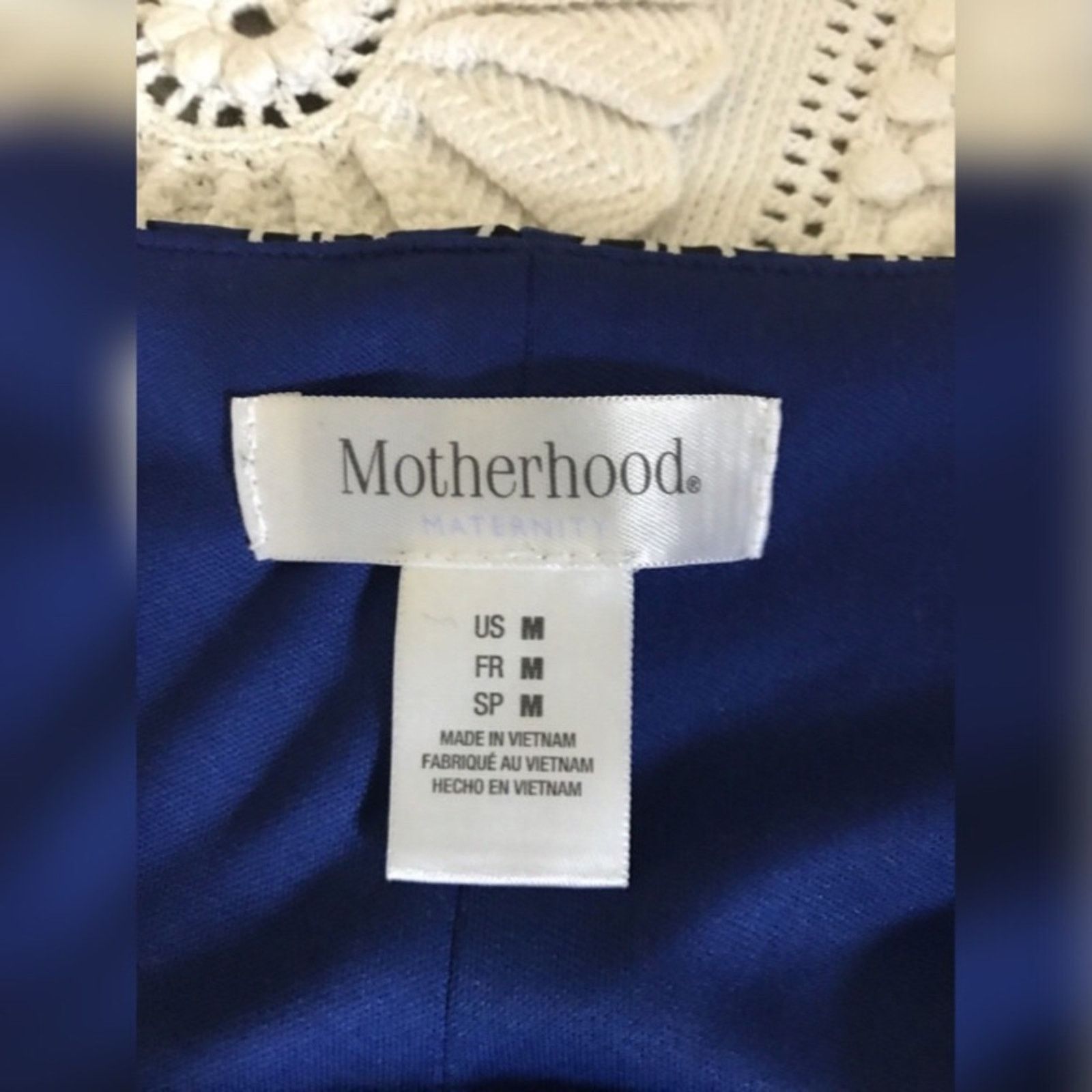 Other Motherhood Maternity Blue White & Black Dress Size M / US 6-8 / IT 42-44 - 5 Thumbnail