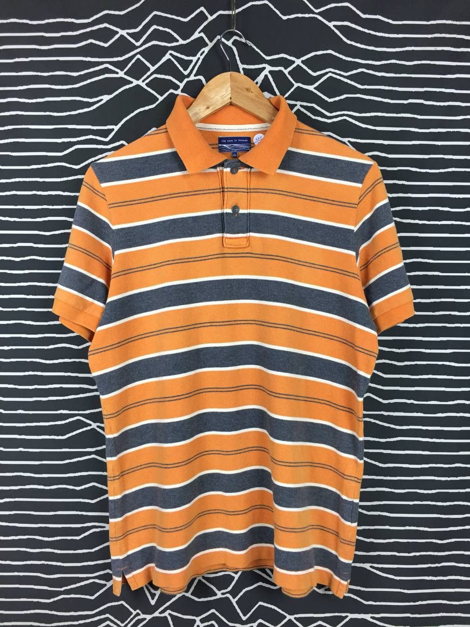 Japanese Brand × Uniqlo Uniqlo X The Wave Is Forever Striped Polo Tee Size US XL / EU 56 / 4 - 2 Thumbnail