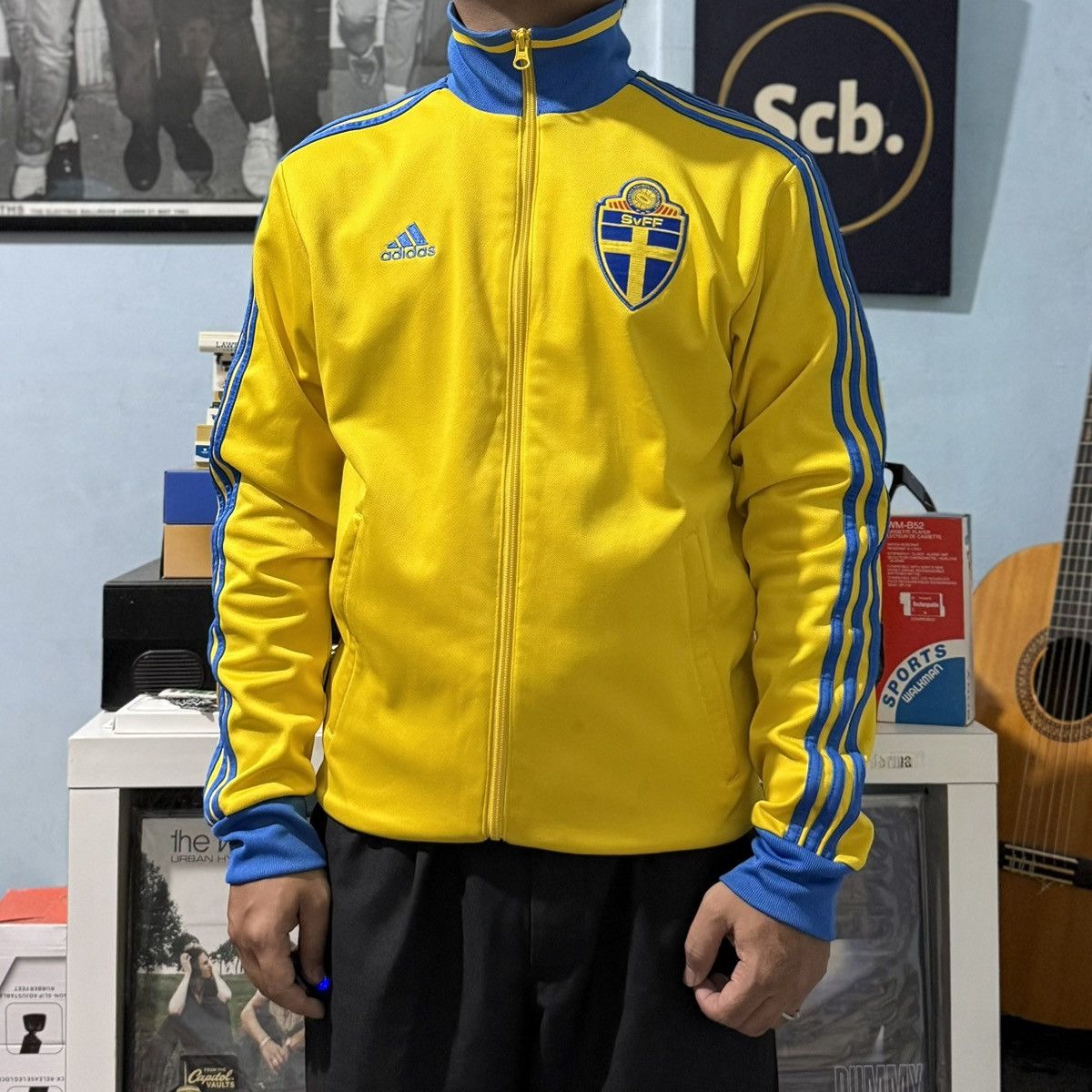 Adidas Adidas sverige sweden football soccer tracktop Size US S / EU 44-46 / 1 - 13 Thumbnail