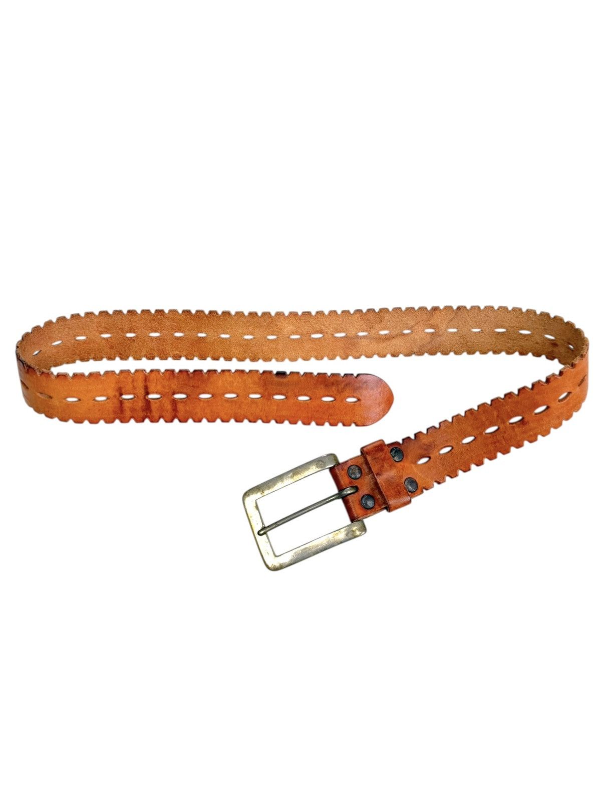 Japanese Brand Vintage Leather belt Avantgarde Kmrii Number Nine style Size ONE SIZE - 4 Thumbnail