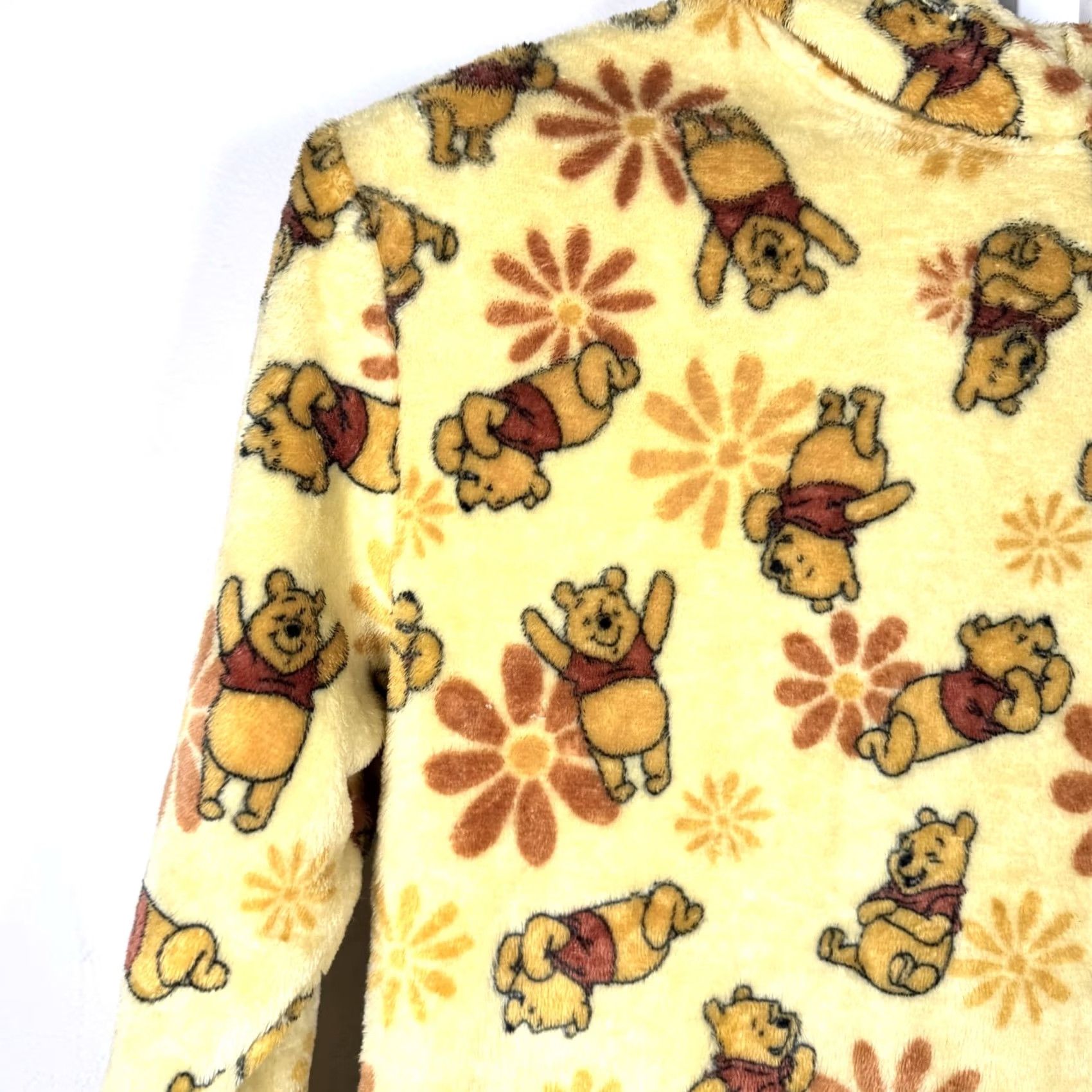Disney Disney Winnie the Pooh Bear Hoodie Women XS Yellow Fuzzy Fleece Pullover Size XS / US 0-2 / IT 36-38 - 3 Thumbnail