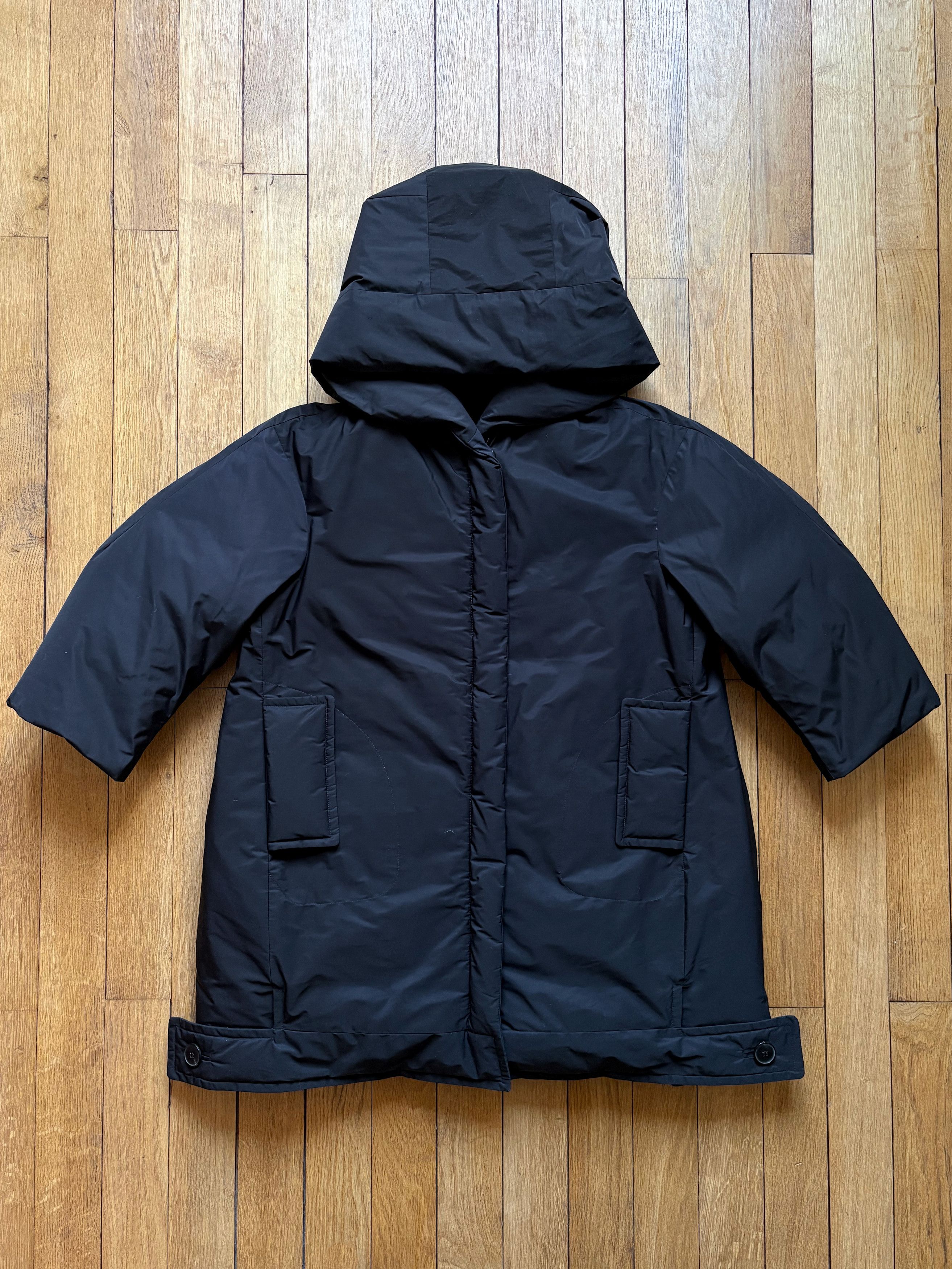 Jil Sander Jil Sander mainline womens black nylon puffer coat Size L / US 10 / IT 46 - 1 Thumbnail