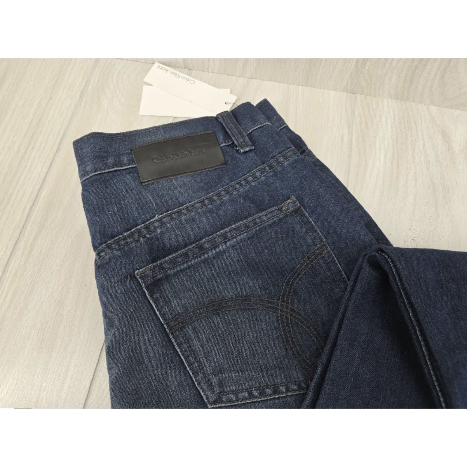 Calvin Klein VINTAGE Calvin Klein Jeans Size 18 Womens Slim Straight Medium Wash Blue Denim NWT Size 40" / US 18 - 3 Thumbnail