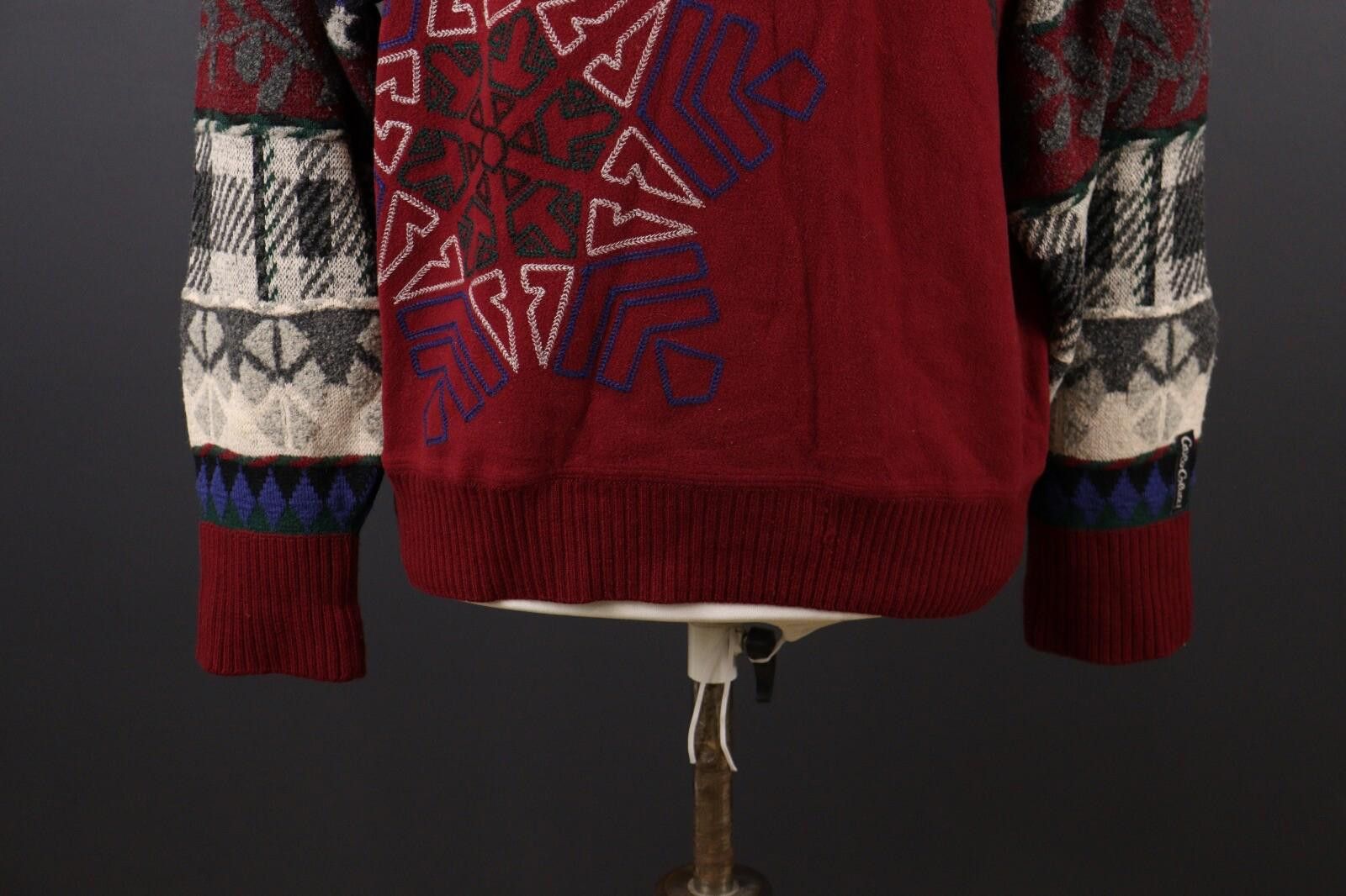 Carlo Colucci Carlo Colucci Red Wool Snowflakes Knit Sweater Size 52 Size US M / EU 48-50 / 2 - 3 Thumbnail