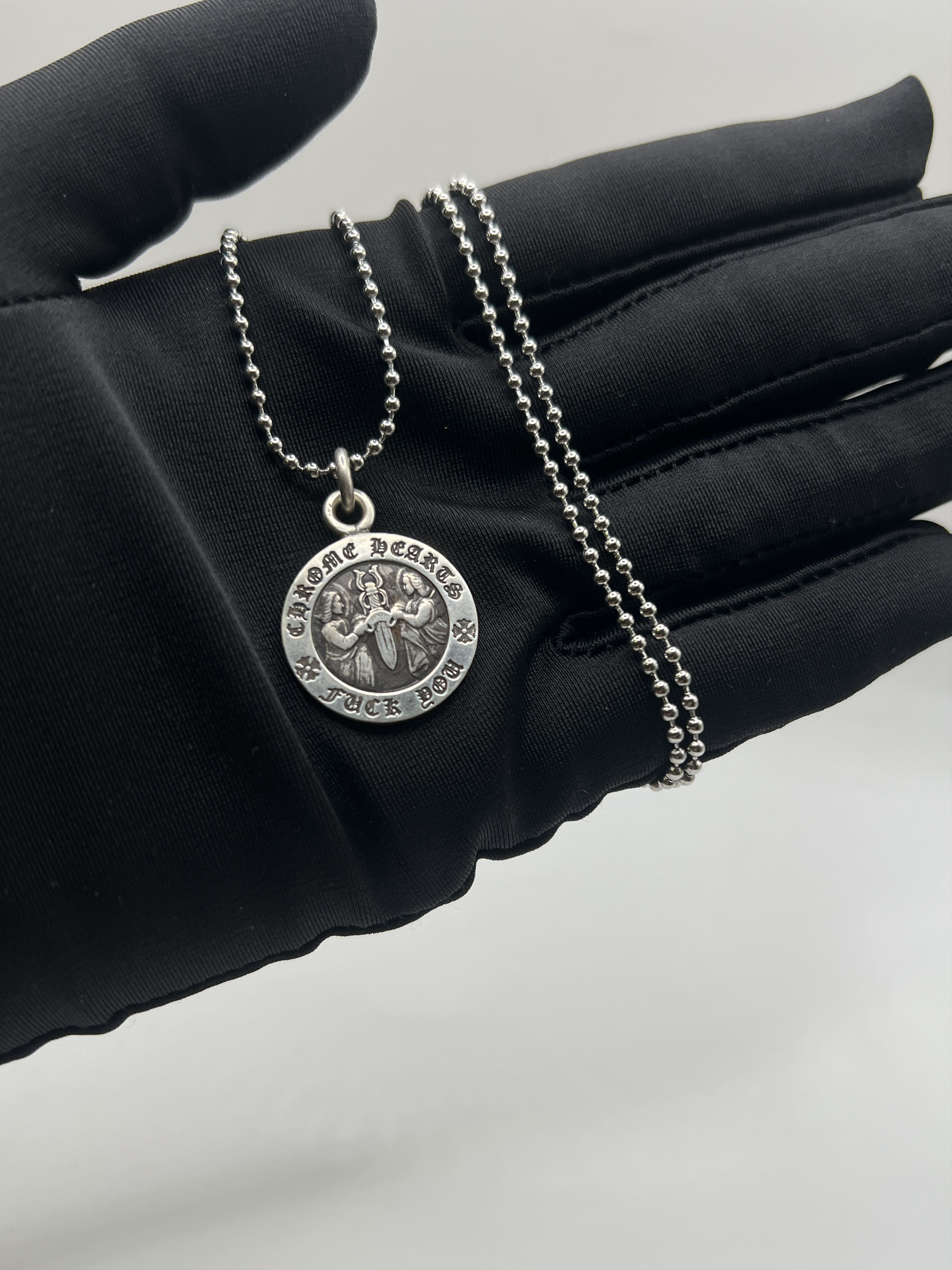 Chrome Hearts Pyramid plus ball necklace | Grailed