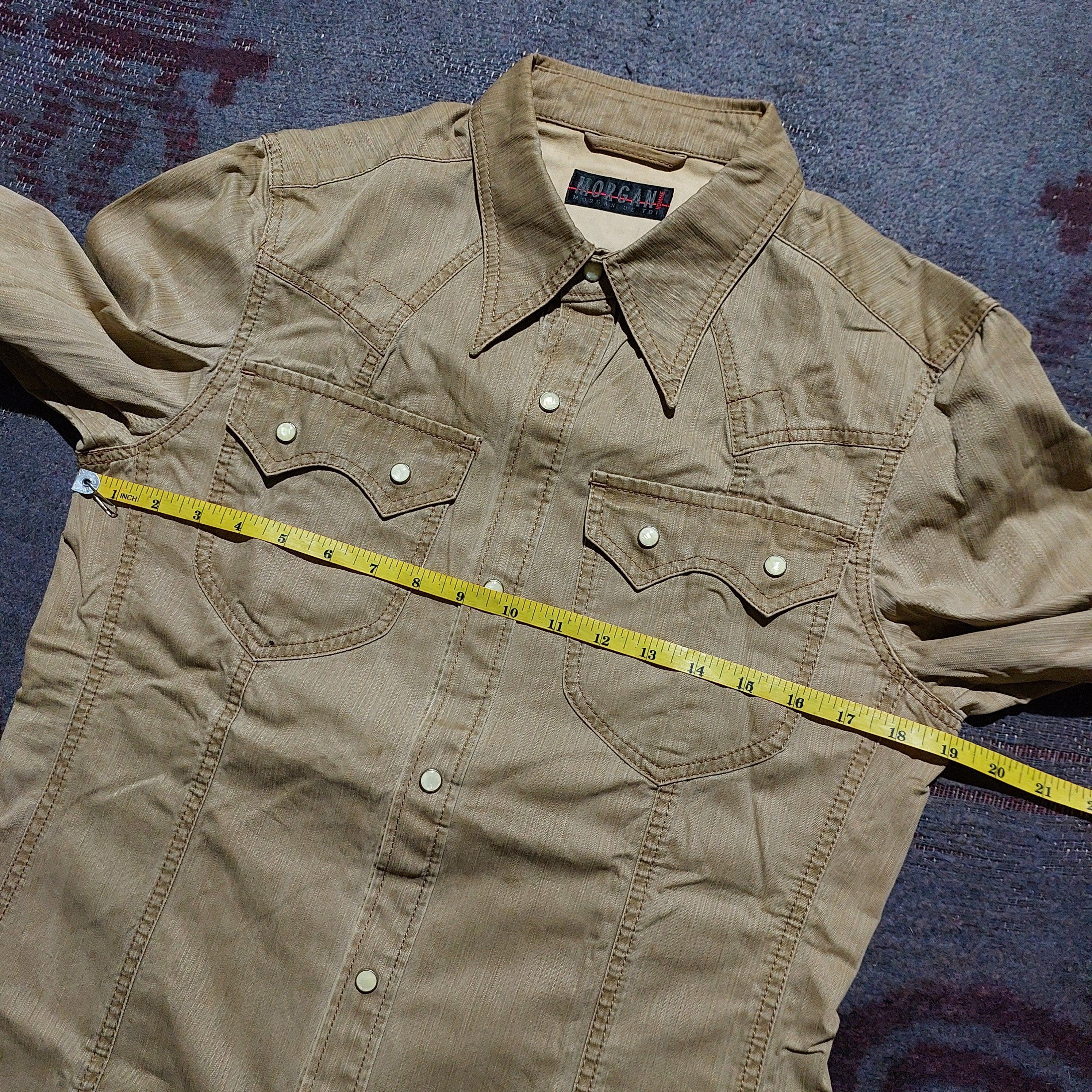 Morgan Homme Morgan Homme pearl button Western denim shirt Size US L / EU 52-54 / 3 - 13 Thumbnail