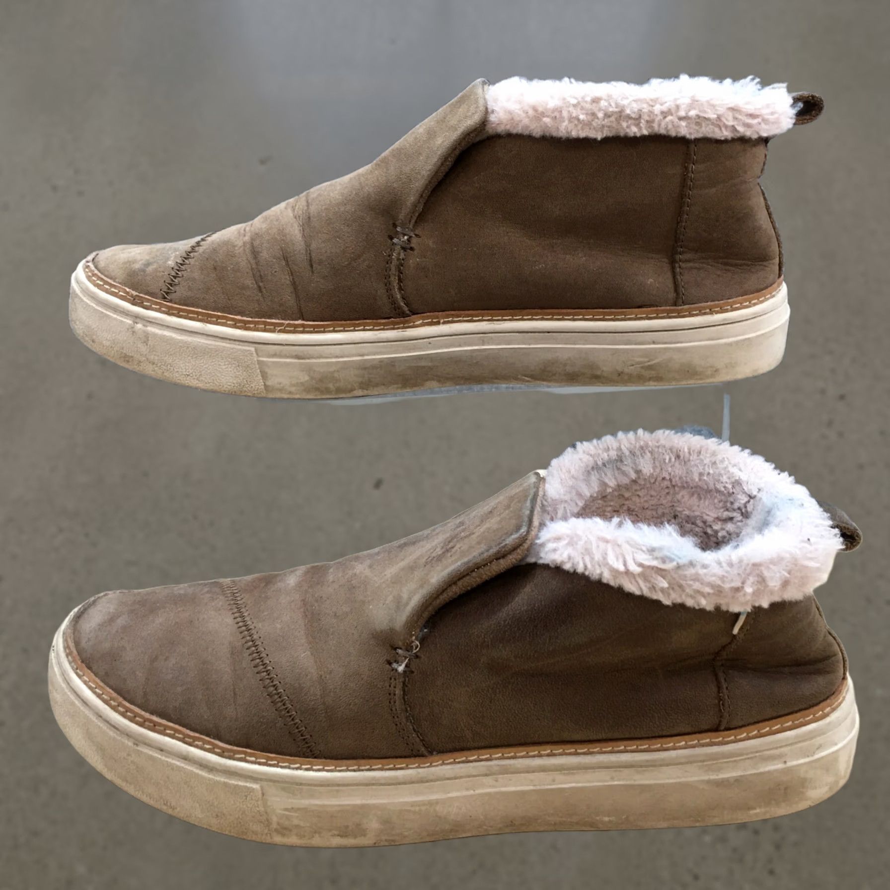 Toms TOMS Paxton Casual Mid Top Sneakers Brown Leather Slip On Womens Shoes - 9, Flat, Rubber Outsole, Breathable, Comfortable, Walking Casual Shoes Size M / US 6-8 / IT 42-44 - 1 Thumbnail