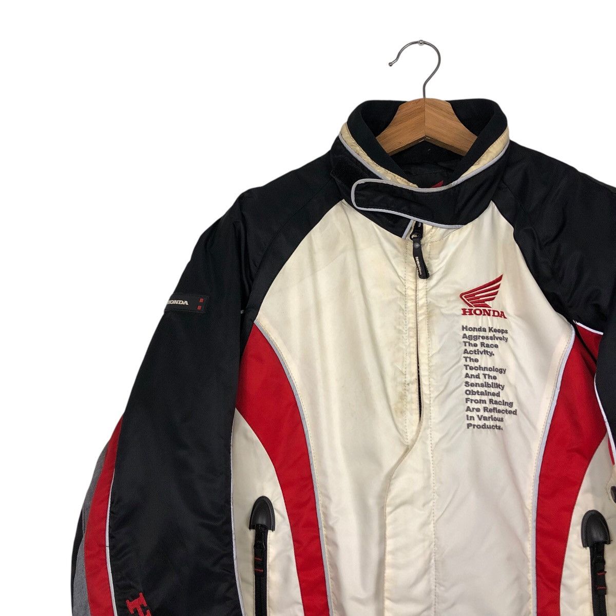 Vintage 📌Vintage Racing Jacket Motorcycle Honda Big Logo Spell Out Size US L / EU 52-54 / 3 - 8 Thumbnail