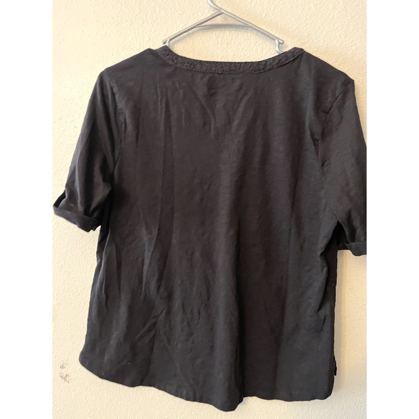 Croft & Barrow EUC CROFT & BARROW TEE-SHIRT BLACK LP Petites Size L / US 10 / IT 46 - 3 Thumbnail
