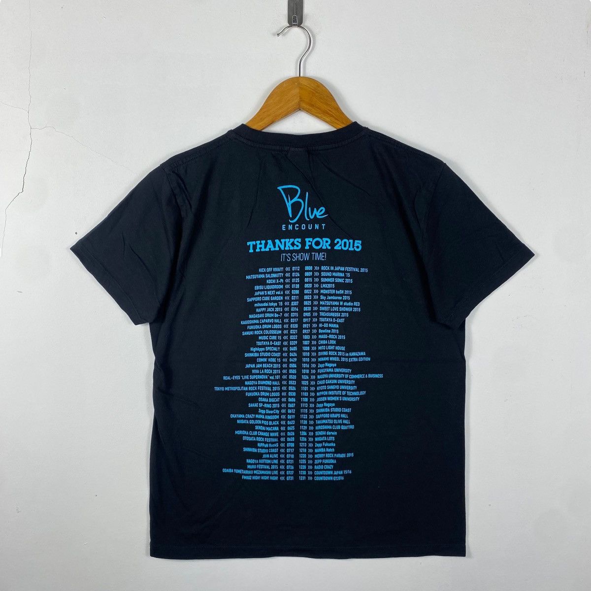 Band Tees Japanese Band BLUE ENCOUNT Thanks For 2015 Tour Tee Shirt Size US M / EU 48-50 / 2 - 4 Thumbnail