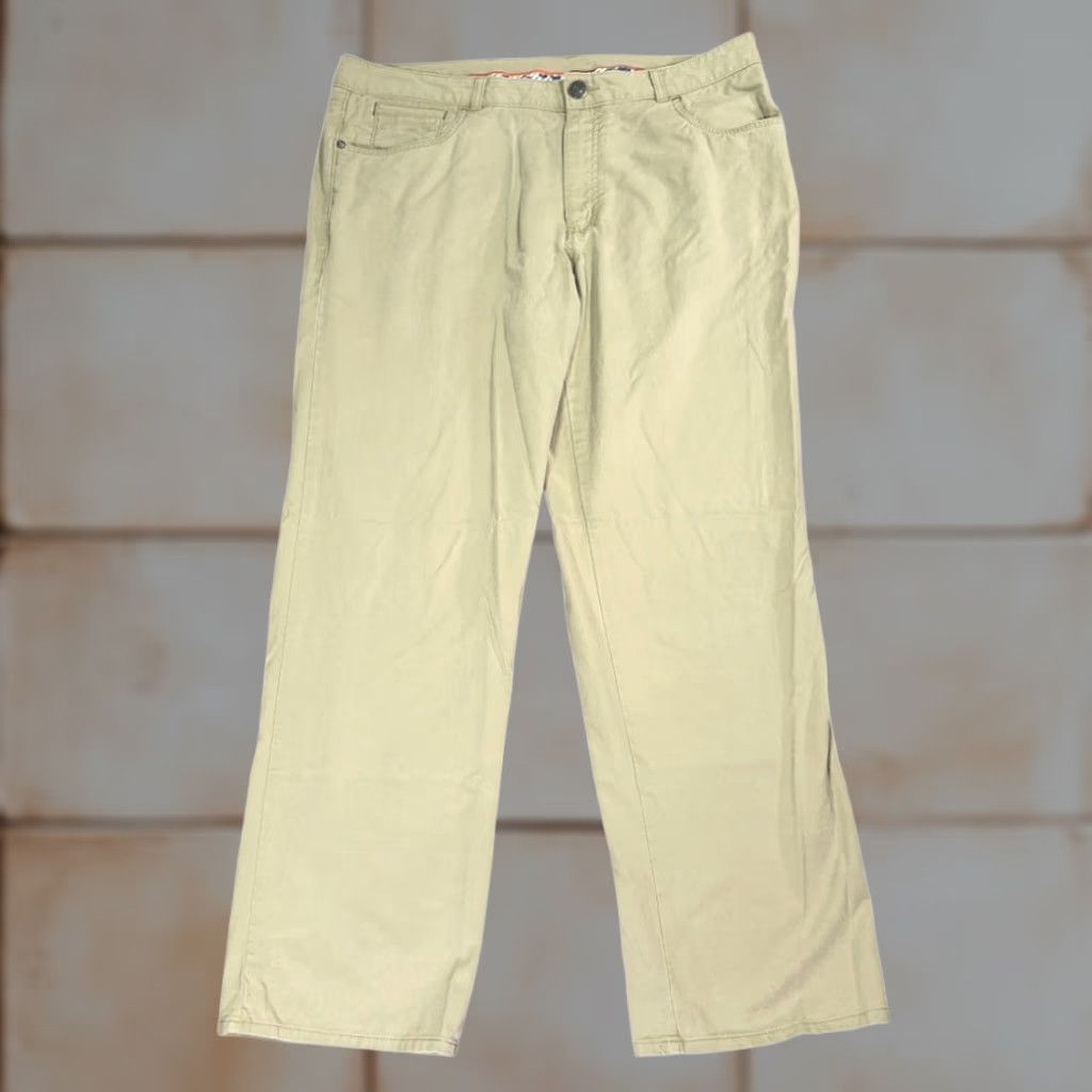 Tommy Bahama Tommy Bahama Pants Mens 38x30 Khakis Casual Stretch Straight Flat Front Brown Tan 36x30 Logo Embroidered Size US 38 / EU 54 - 1 Thumbnail