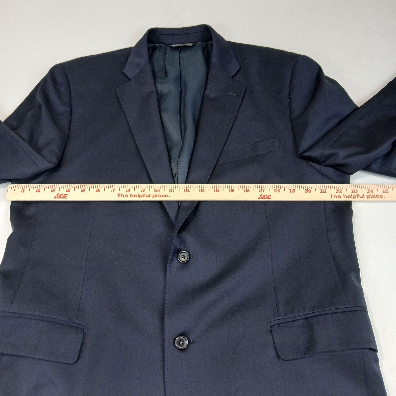 Ermenegildo Zegna Ermenegildo Zegna Cloth Suit Mens 46 Long 38x32 Navy Blue Size 46L - 9 Thumbnail