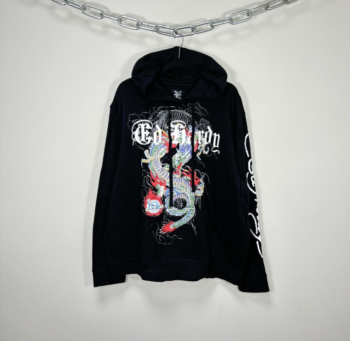 Ed Hardy Ed Hardy Chinese Dragon Tattoo Logo NEW Black Hype Hoodie Size US XL / EU 56 / 4 - 1 Thumbnail