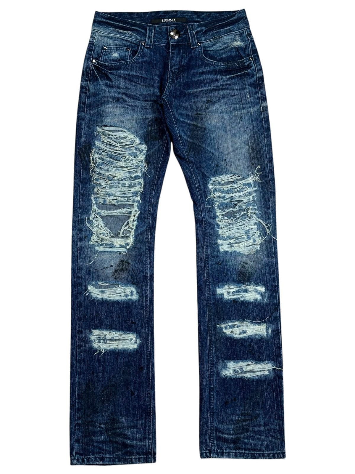 BUFFALO BOBS Archive Lip Service - Crust Punk Denim Pants | Grailed
