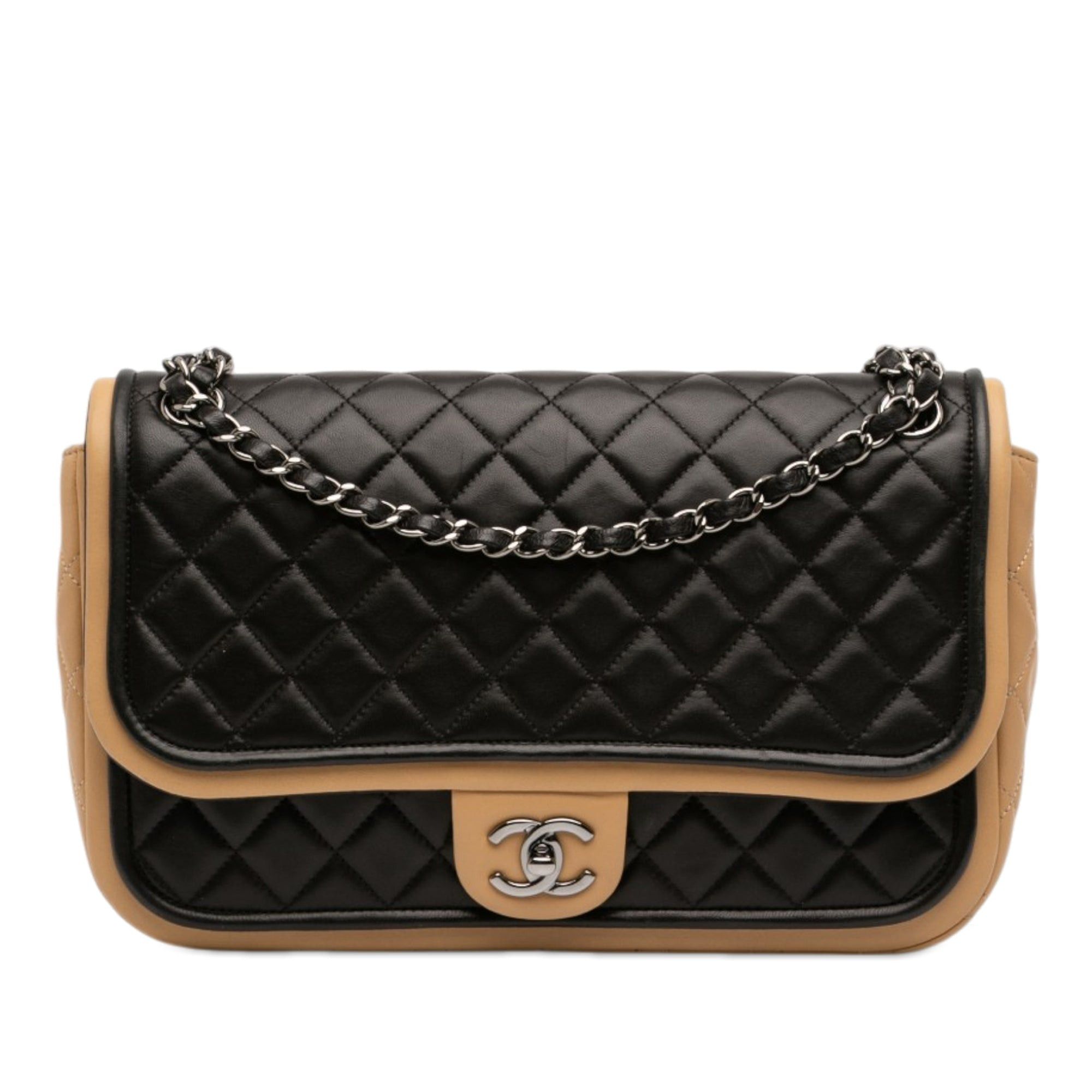 Chanel Jumbo Classic Bicolor Lambskin Twist Flap Size ONE SIZE - 1 Thumbnail