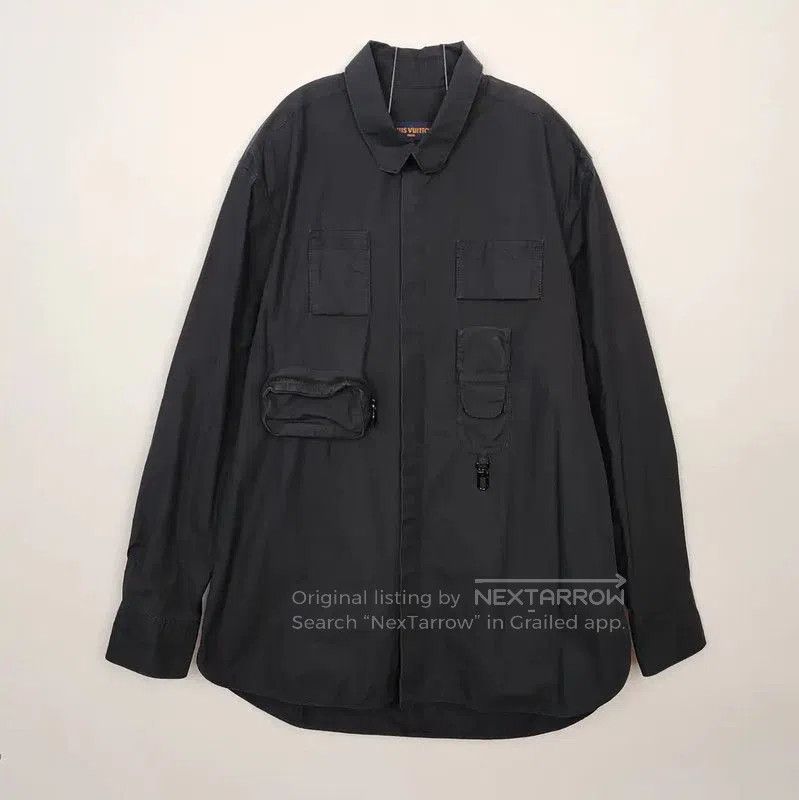 Louis Vuitton Louis Vuitton Black Cotton Men's Shirt . Size US S / EU 44-46 / 1 - 1 Thumbnail