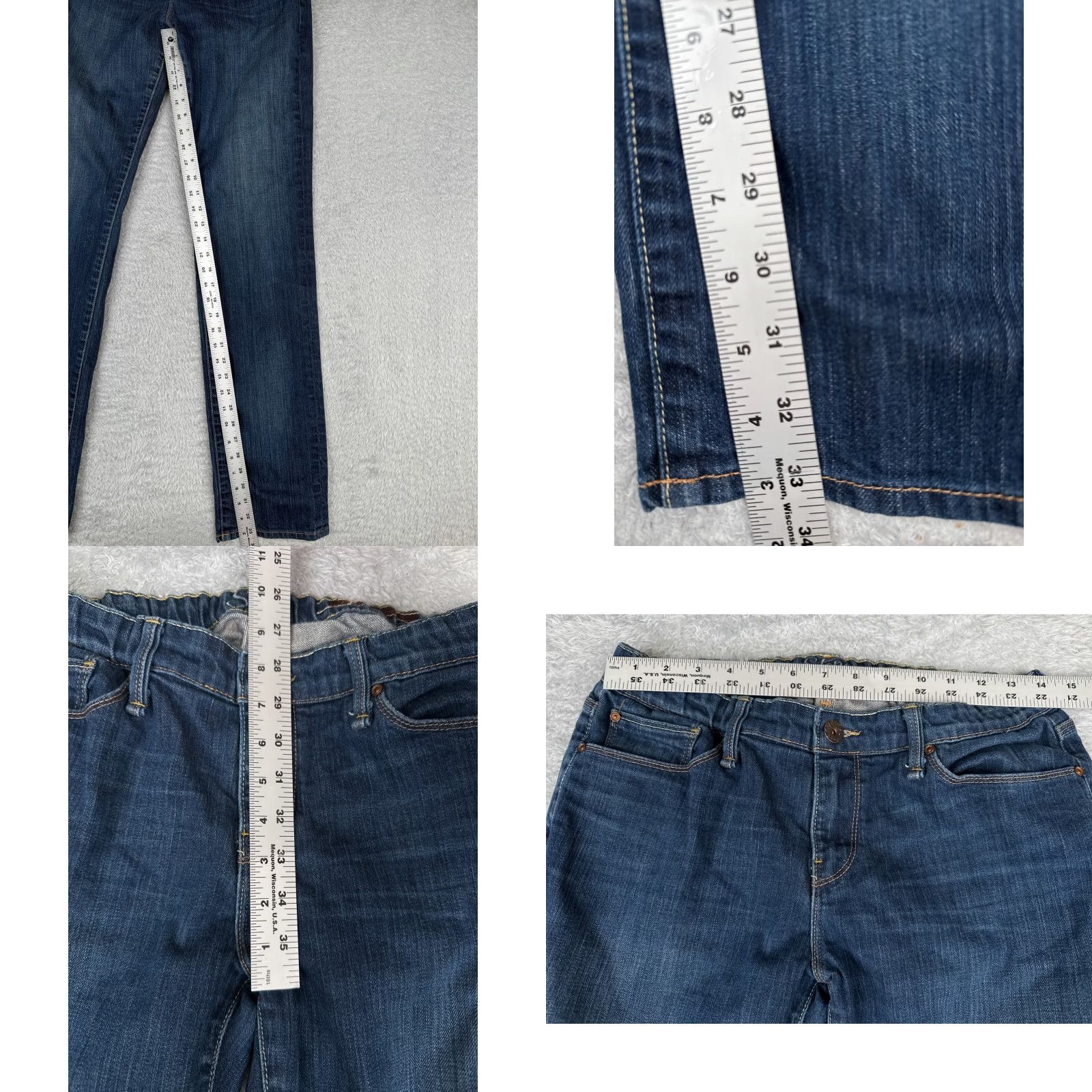 Gloria Vanderbilt Gloria Vanderbilt Jeans Women Stone Blue Denim 29x33 Straight Low Rise 12 Regular 5-Pocket Blue Cotton Blend Casual Vintage: No Size 34" / US 12 / IT 48 - 8 Thumbnail