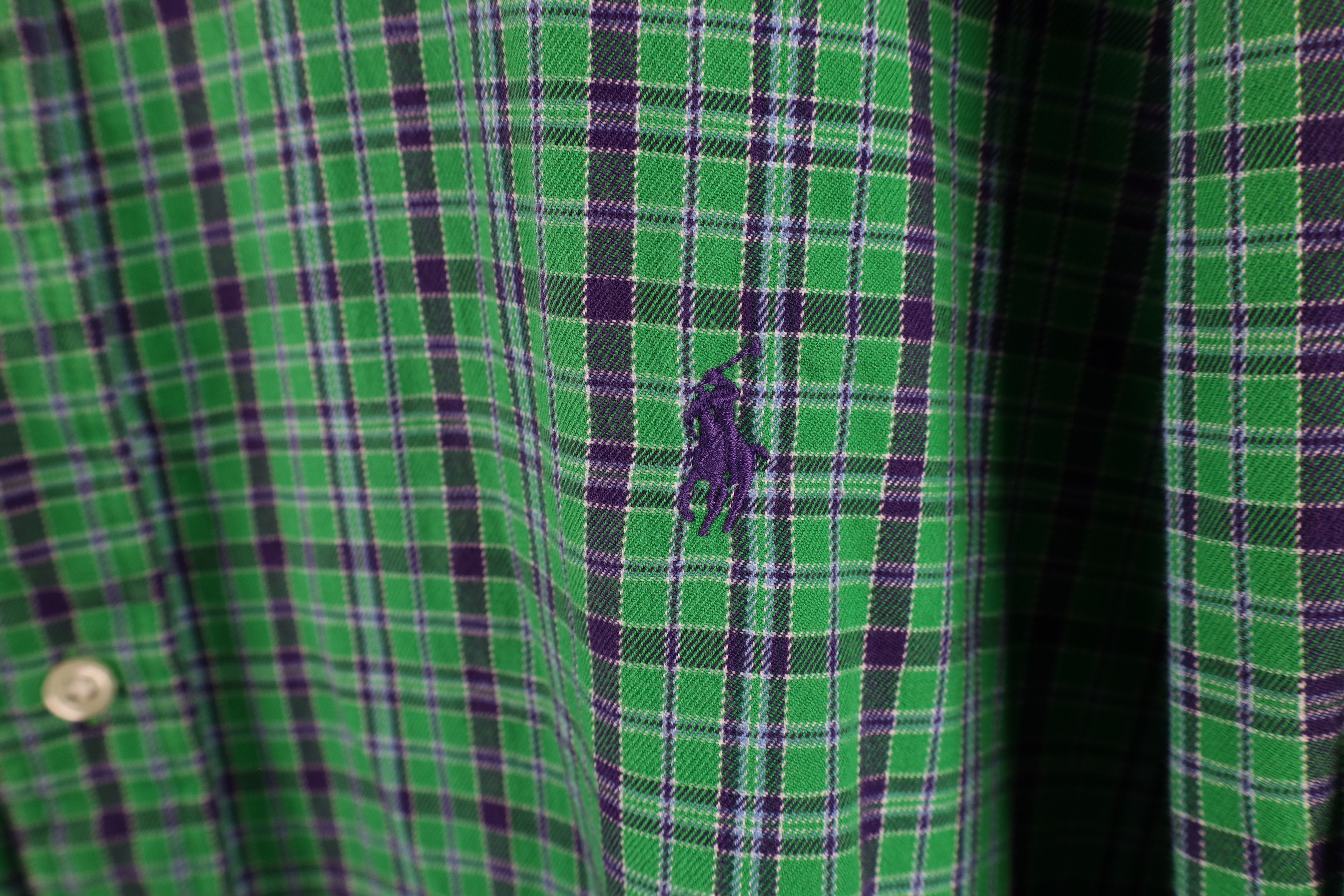 Ralph Lauren × Vintage Vintage 90s Ralph Lauren Collared Button Down Shirt Plaid Size US XXL / EU 58 / 5 - 4 Thumbnail