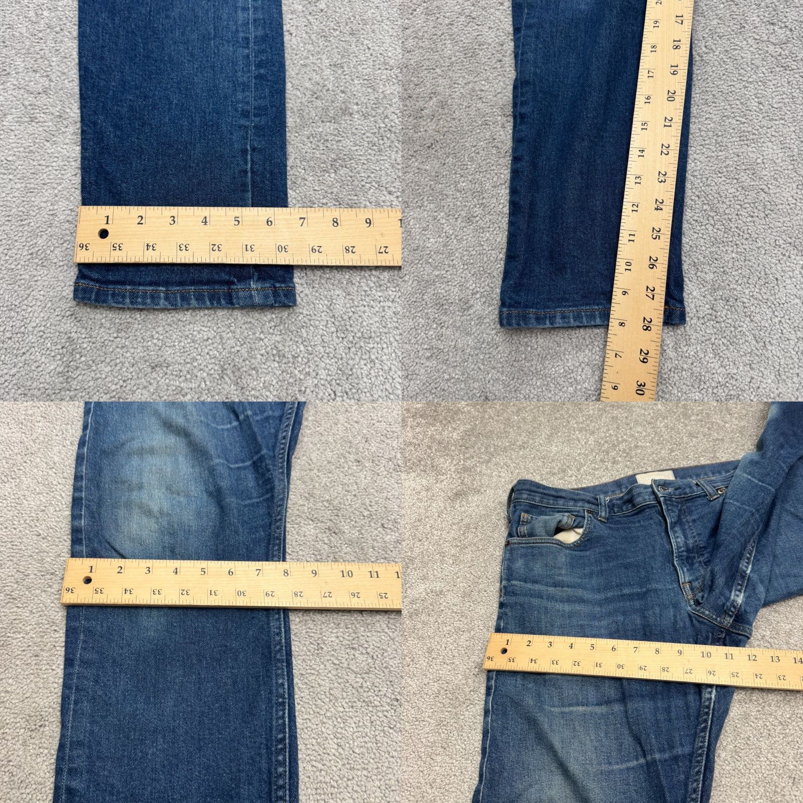 Everlane Everlane Selvedge Slim Fit Denim Jeans Mens 35x30 Blue Organic Cotton Straight Size US 35 - 10 Thumbnail