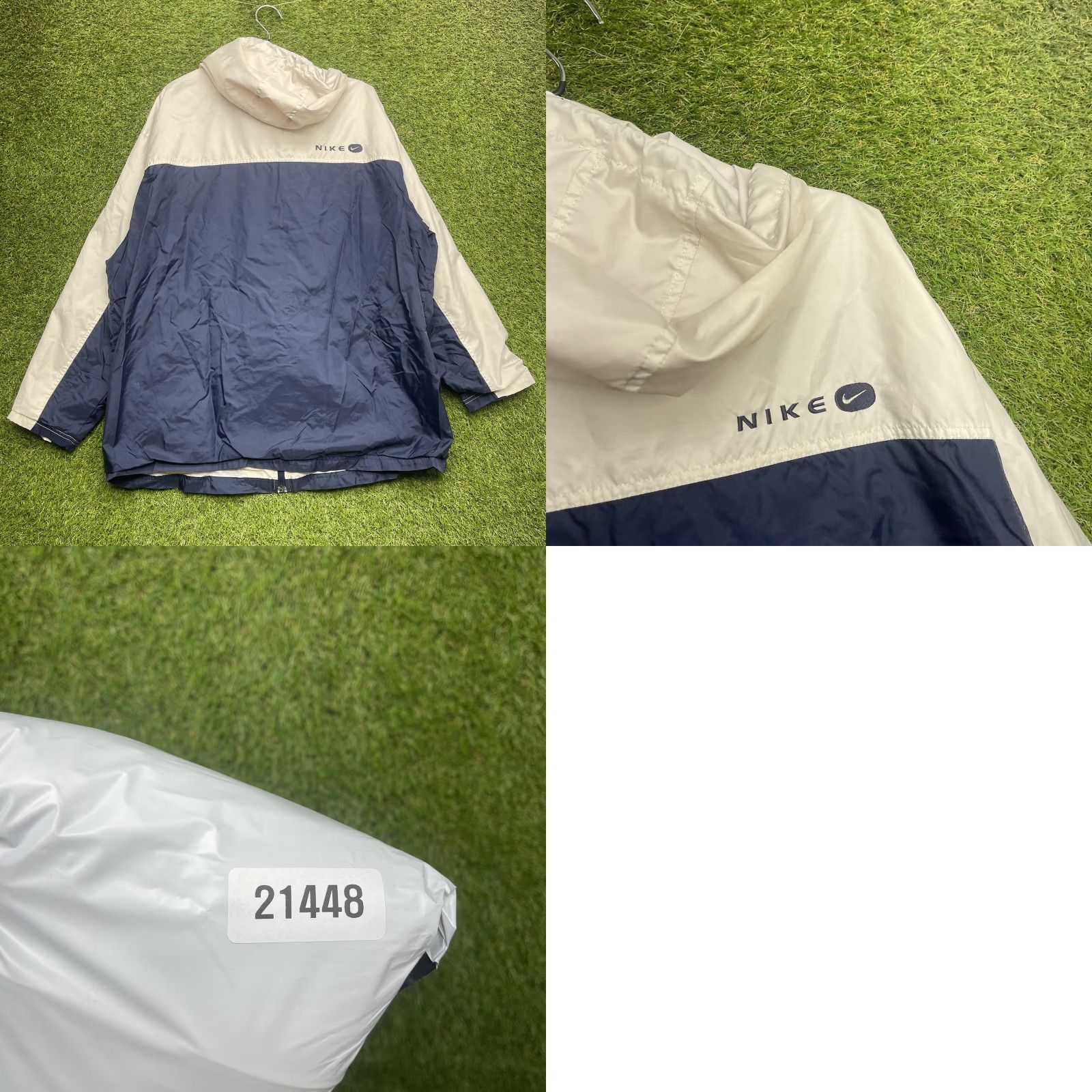 Nike Nike Jacket Mens XL Blue Colorblock Hooded Full Zip Windbreaker Swoosh Size US XL / EU 56 / 4 - 9 Thumbnail