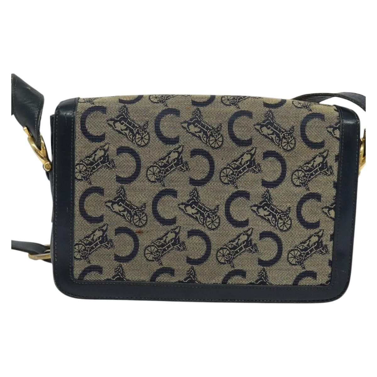 Celine CELINE C Sulky Shoulder Bag Canvas Navy Size ONE SIZE - 3 Thumbnail