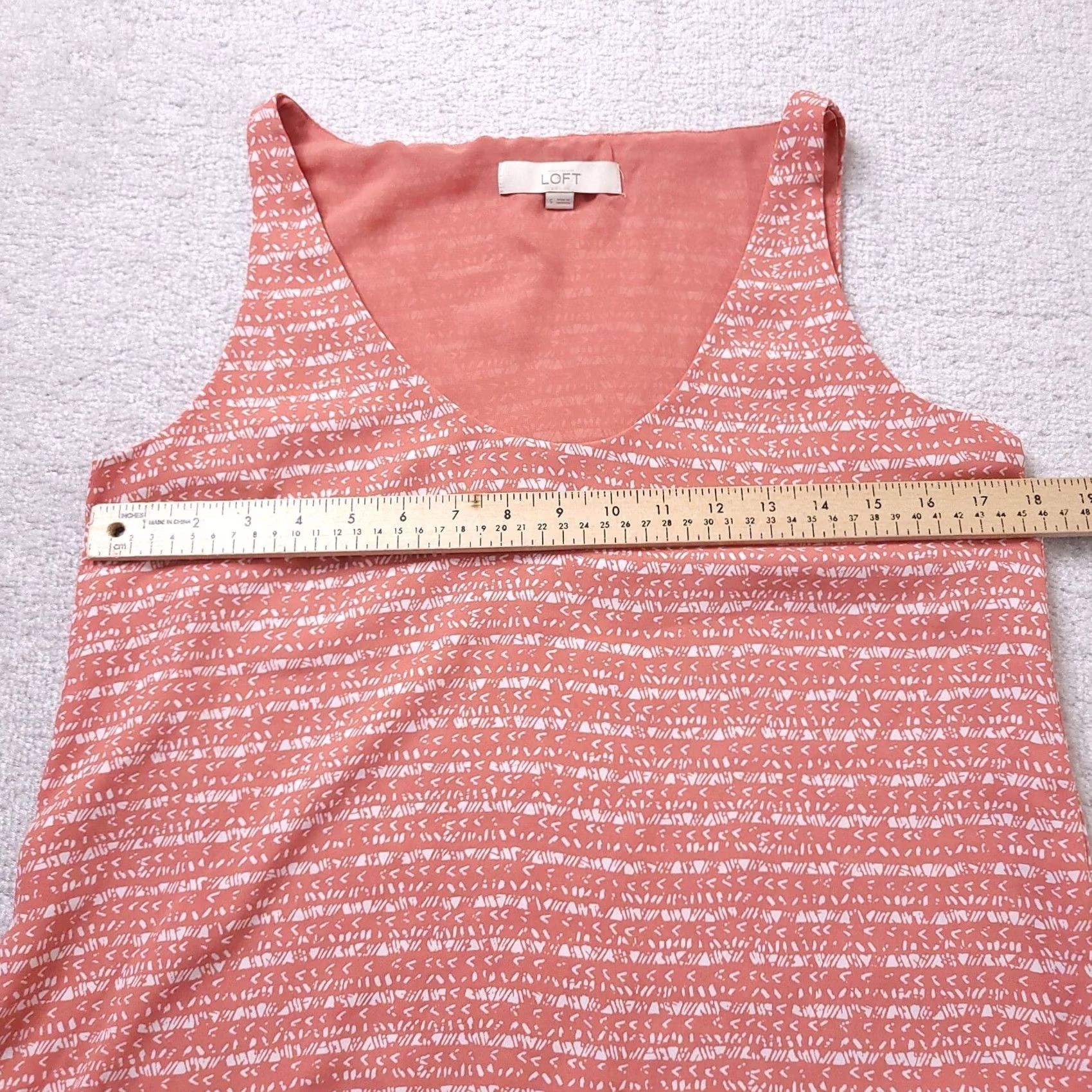 Ann Taylor VINTAGE Loft Shirt Womens Small Blush Pink Lined Sleeveless Tank Scoop Neck Size S / US 4 / IT 40 - 4 Thumbnail
