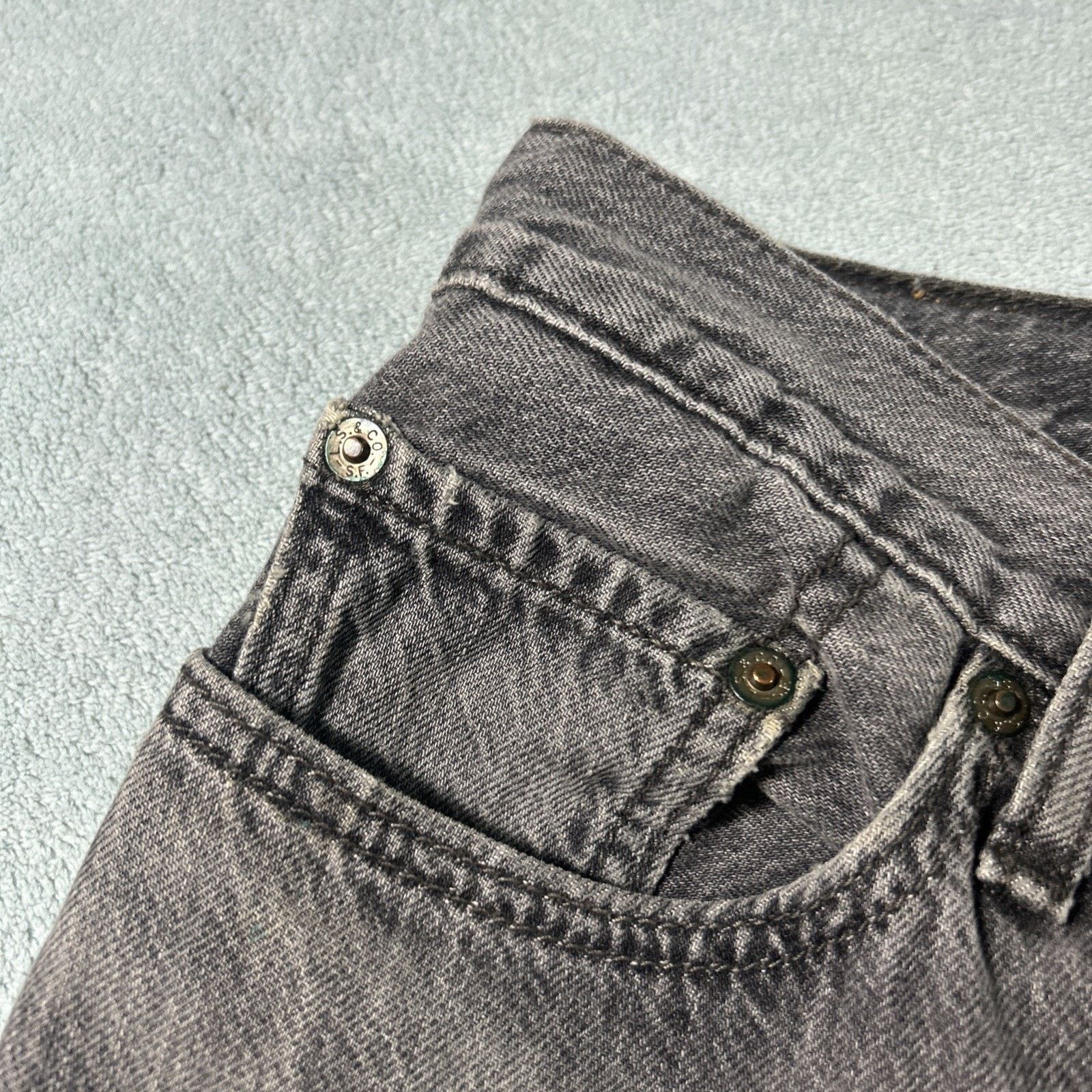 Levi's Levis 501 Straight Jeans Women 32x25 Raw Hem Hamilton Button Size 32" / US 10 / IT 46 - 13 Thumbnail