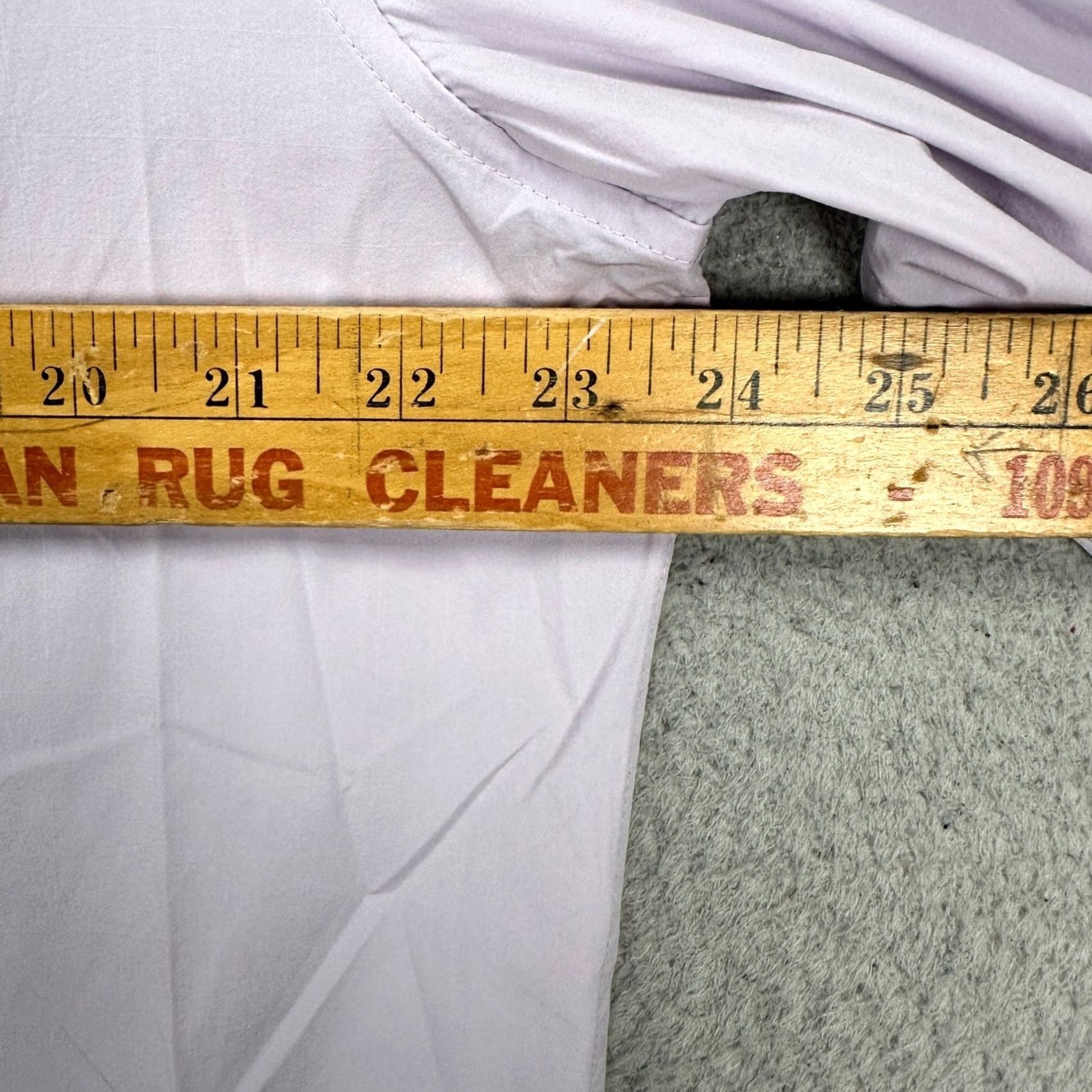 Vintage True Classic Mens Shirt XL Light Purple Nylon Blend Button Up Long Sleeve Size 46R - 6 Thumbnail